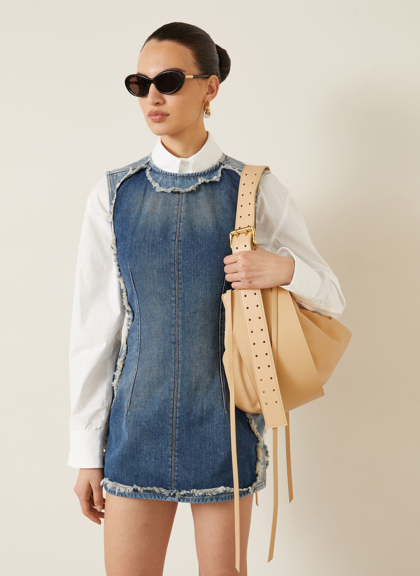 RADICA STUDIO Schoudertas AMACA MAXI: BEIGE