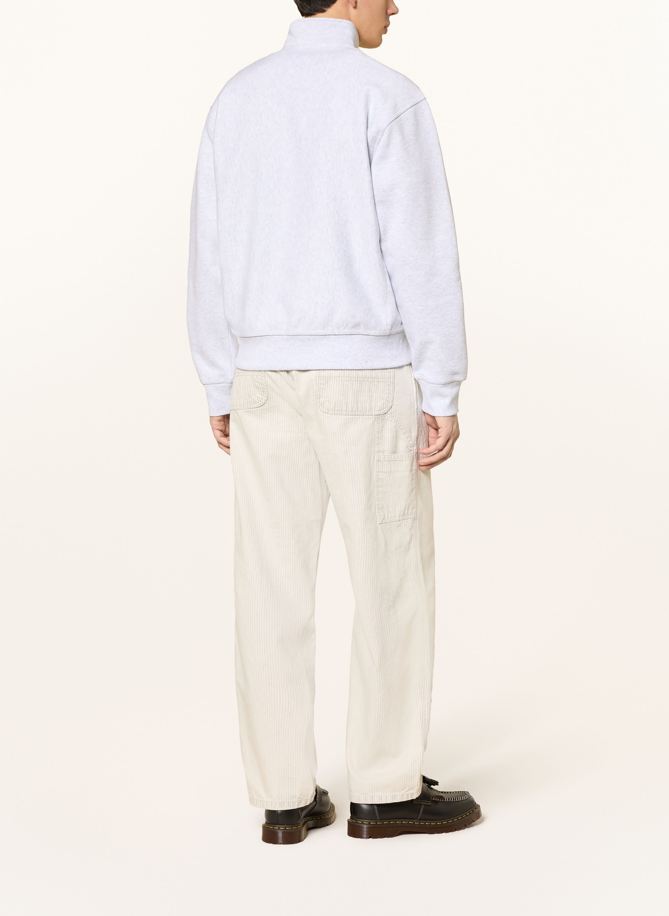 carhartt WIP Sweat-Troyer AMERICAN SCRIPT: HELLGRAU