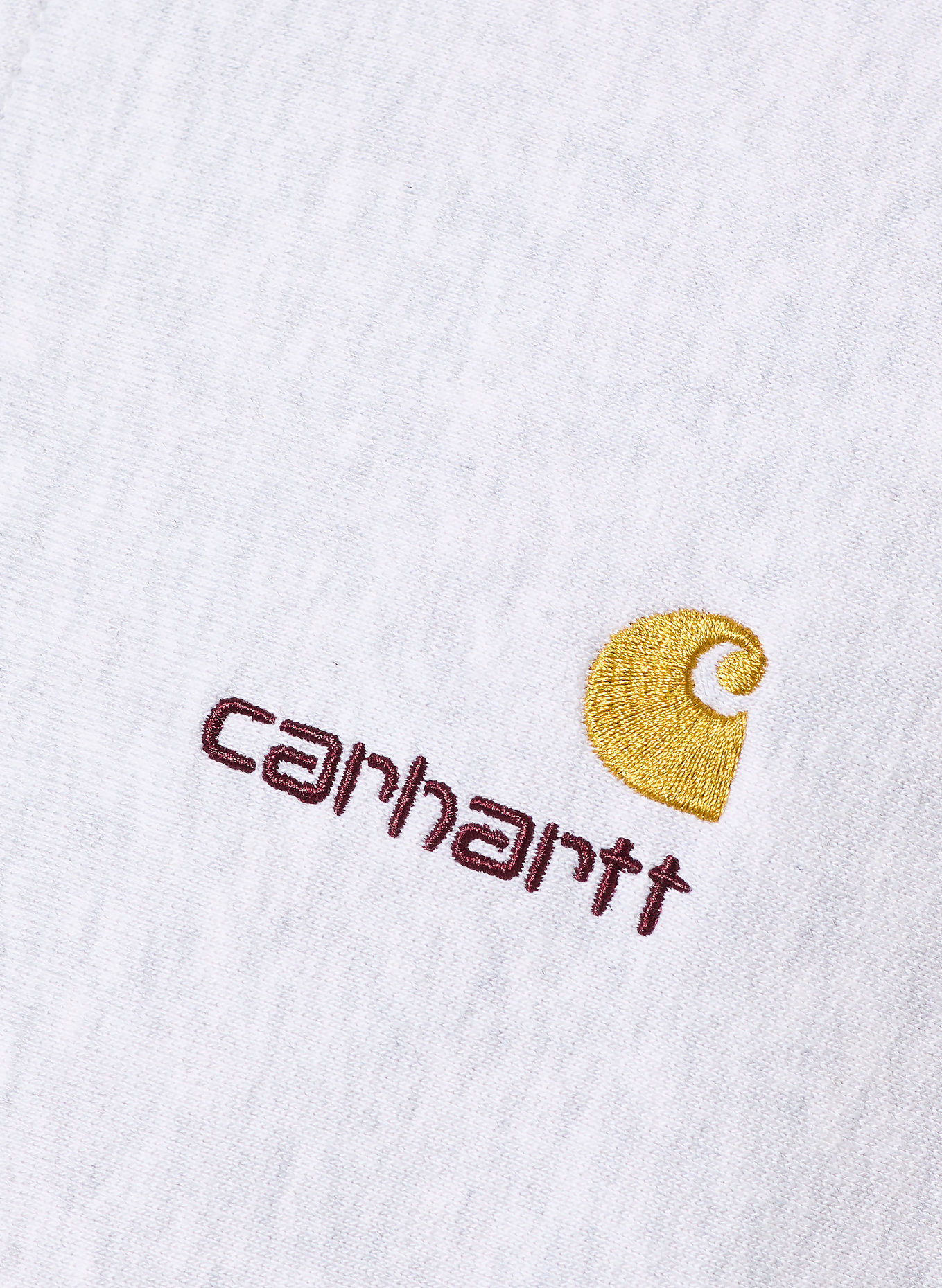 carhartt WIP Sweat-Troyer AMERICAN SCRIPT: HELLGRAU