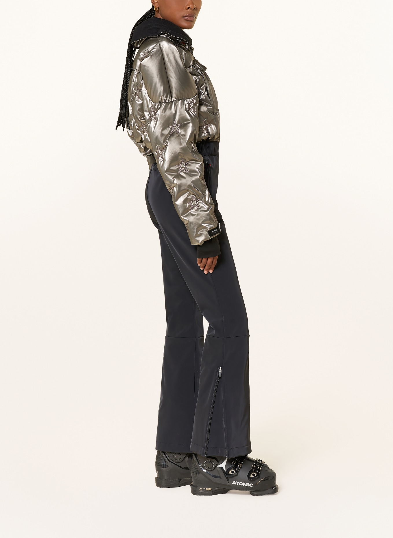 PERFECT MOMENT Ski overalls HELEN: SILVER / BLACK