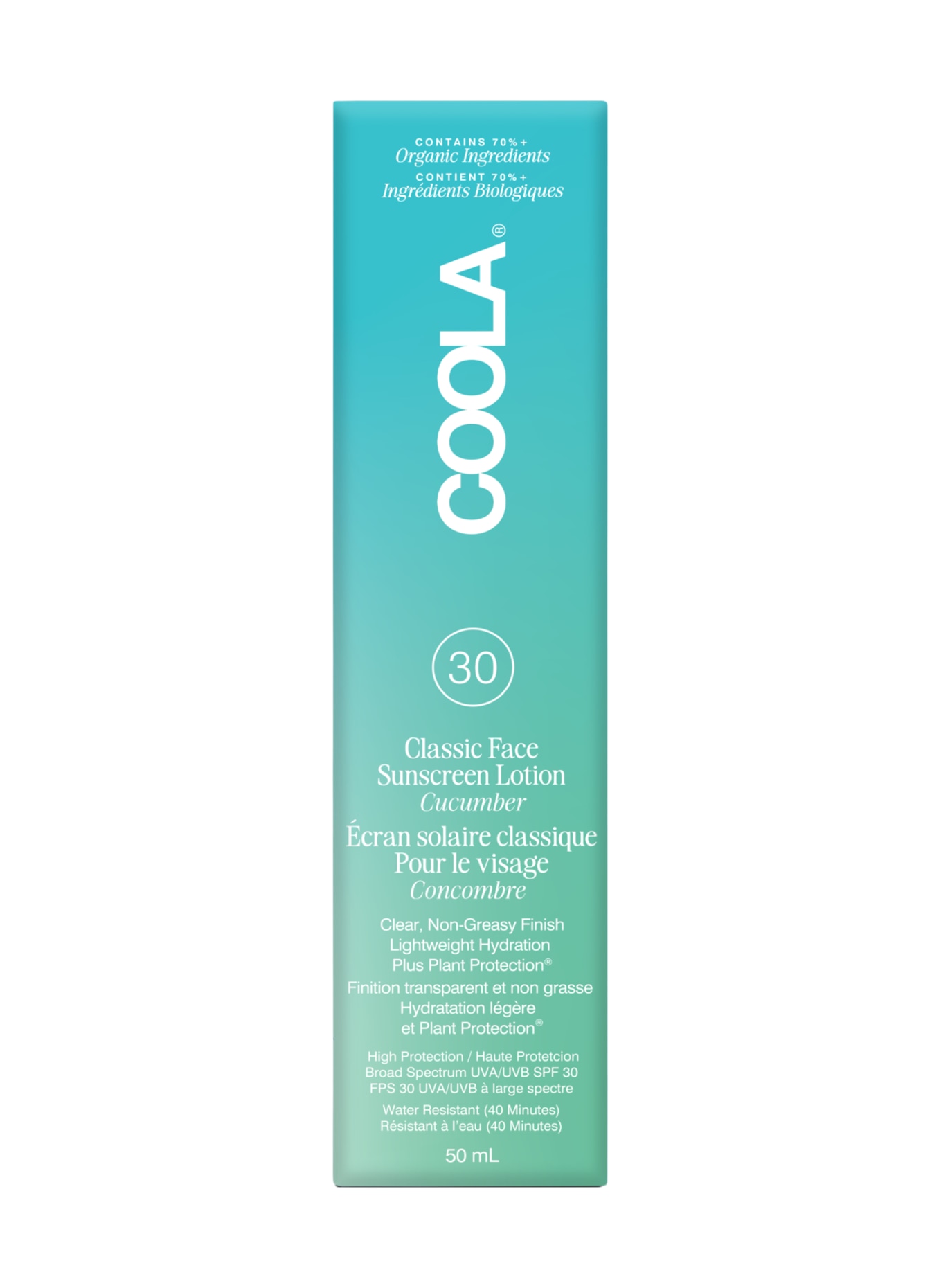 COOLA CLASSIC FACE SUNSCREEN KOMKOMMER SPF 30
