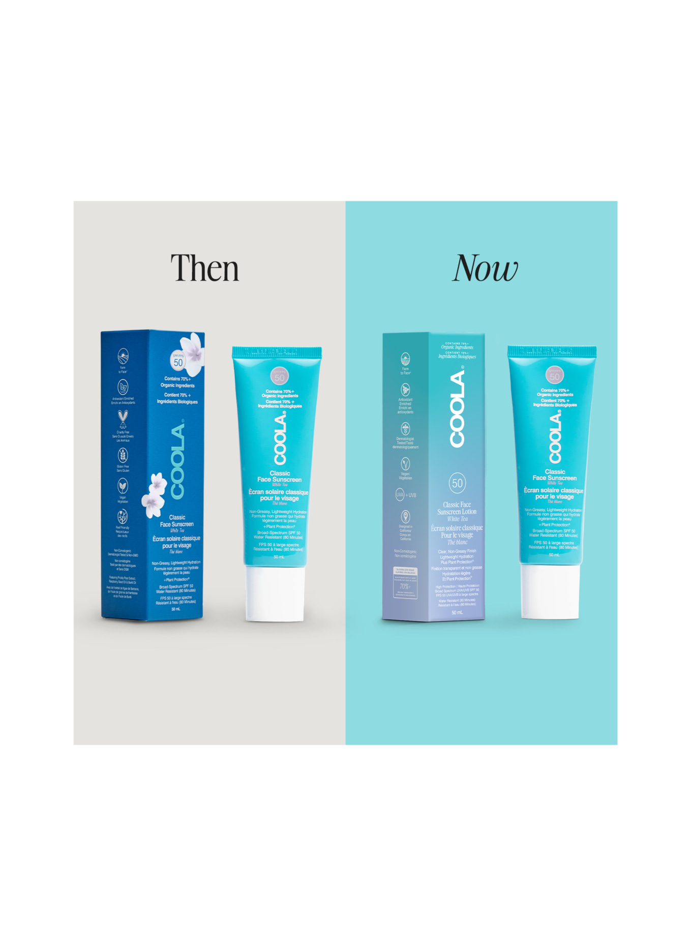 COOLA CLASSIC GEZICHTSLOTION WITTE THEE SPF 50