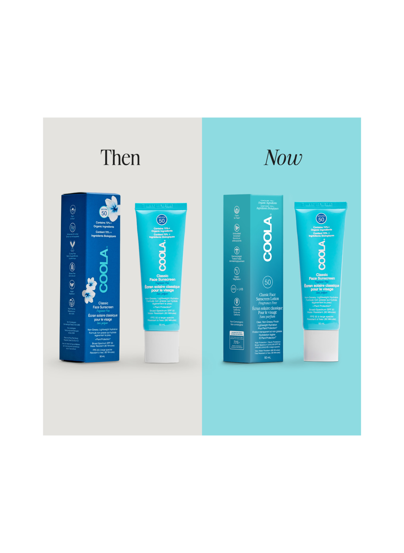 COOLA CLASSIC GEZICHTSLOTION ZONDER PARFUM SPF 50