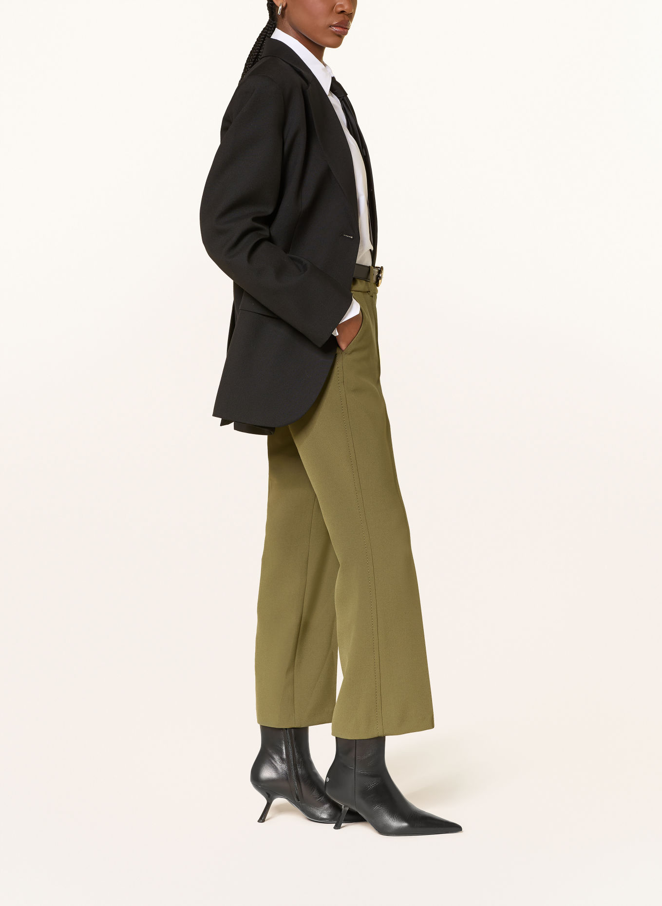 CAMBIO Bootcut-broek FARAH: OLIJF
