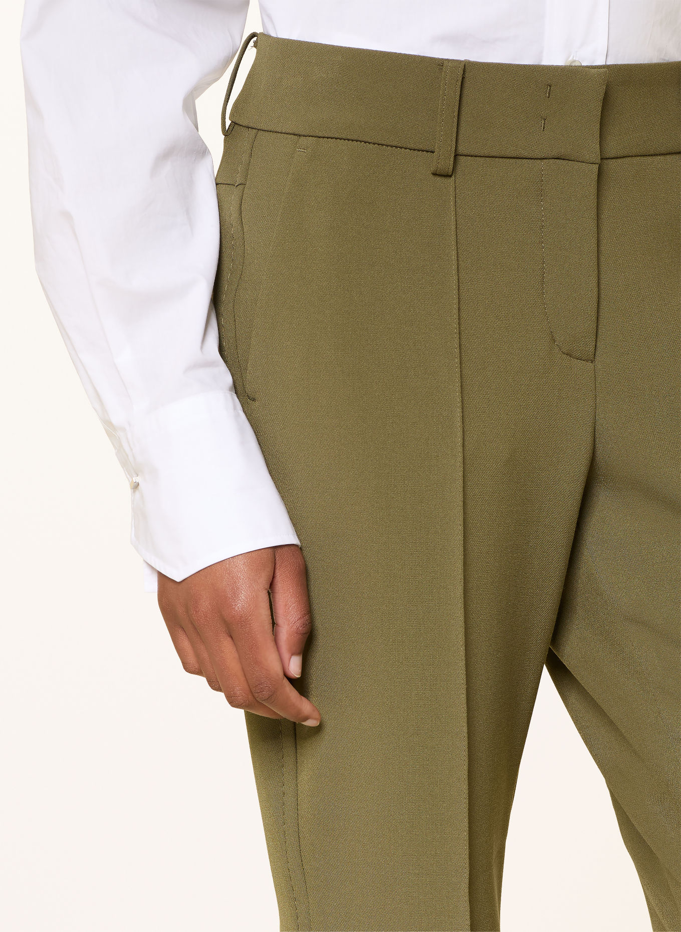 CAMBIO Bootcut-broek FARAH: OLIJF