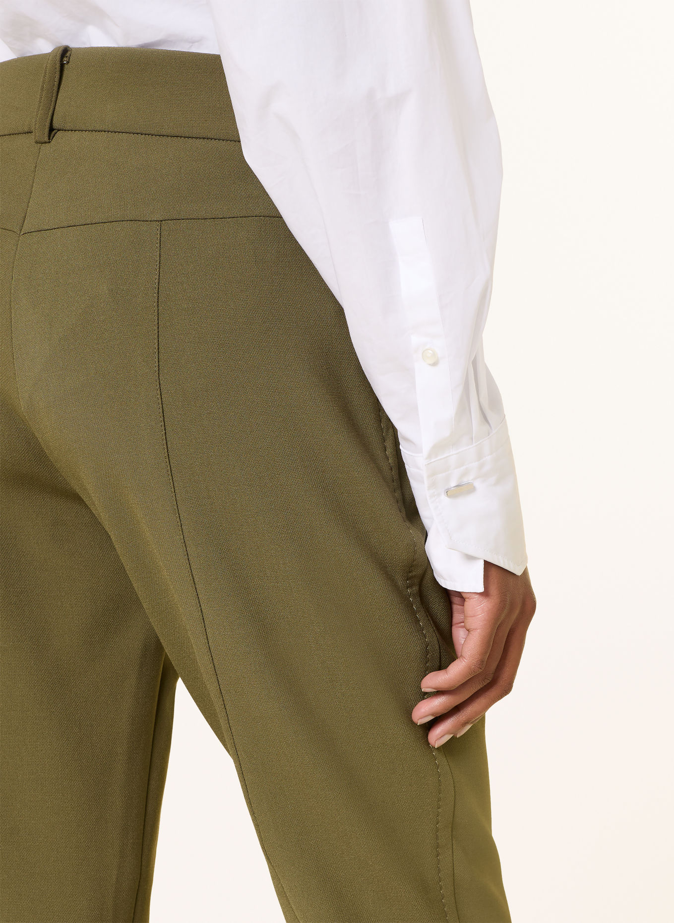 CAMBIO Bootcut-broek FARAH: OLIJF