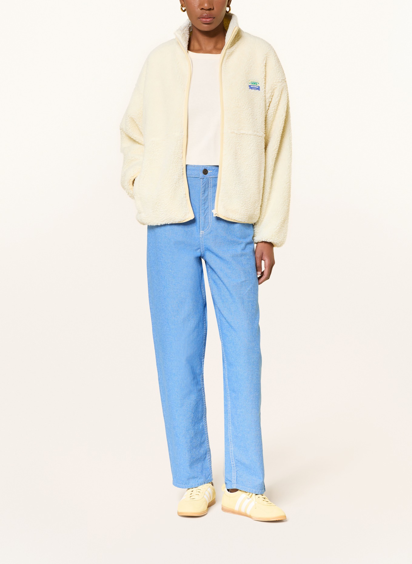 American Vintage Teddyfell-Jacke HOKTOWN: ECRU