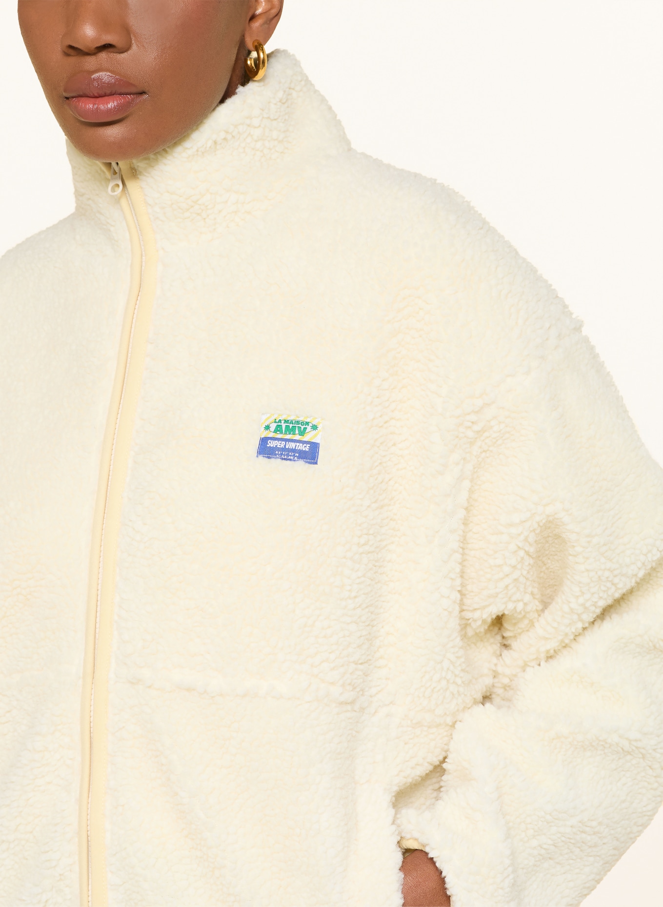 American Vintage Teddyfell-Jacke HOKTOWN: ECRU