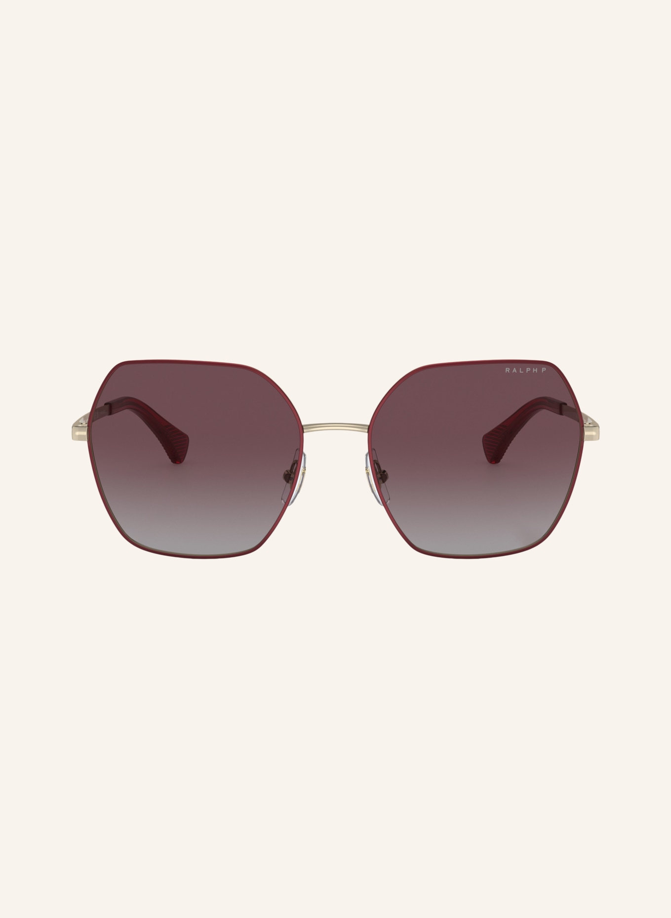RALPH Sunglasses RA4138: DARK RED/ GOLD/ PURPLE POLARIZED