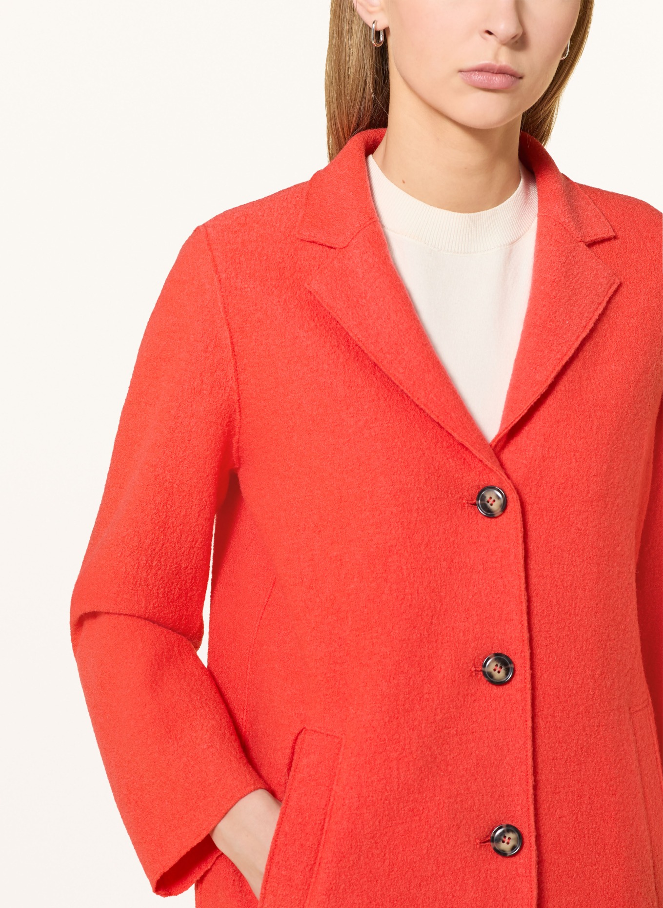 oui Wool coat: ORANGE