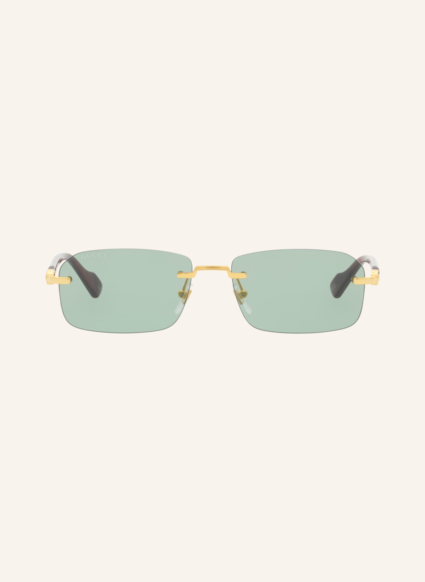 GUCCI Okulary przeciwsłoneczne GC001968: ZŁOTO/ ZIELONY