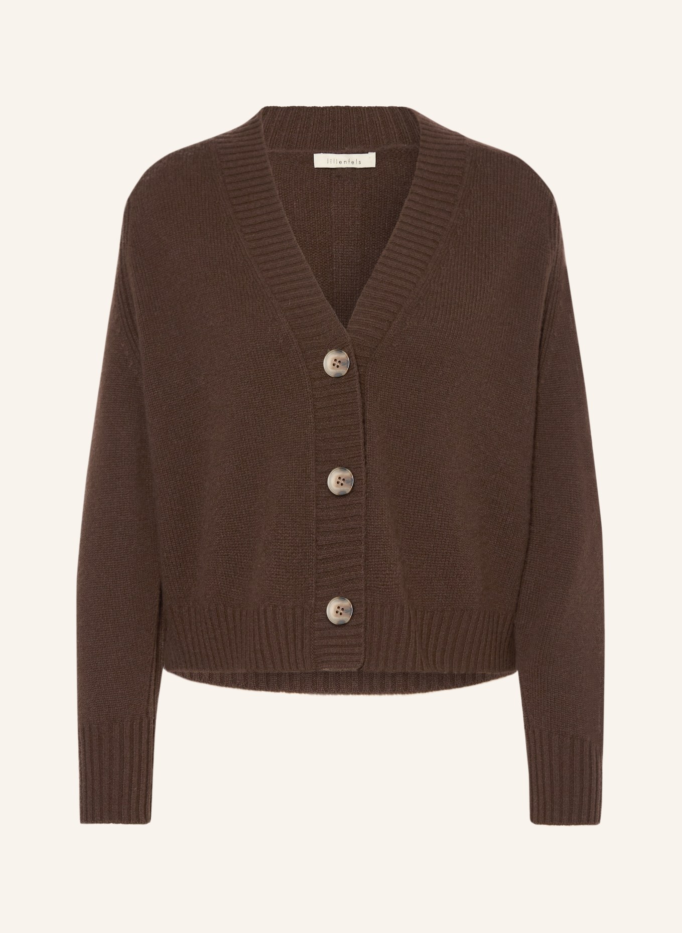 lilienfels Strickjacke aus Cashmere: BRAUN