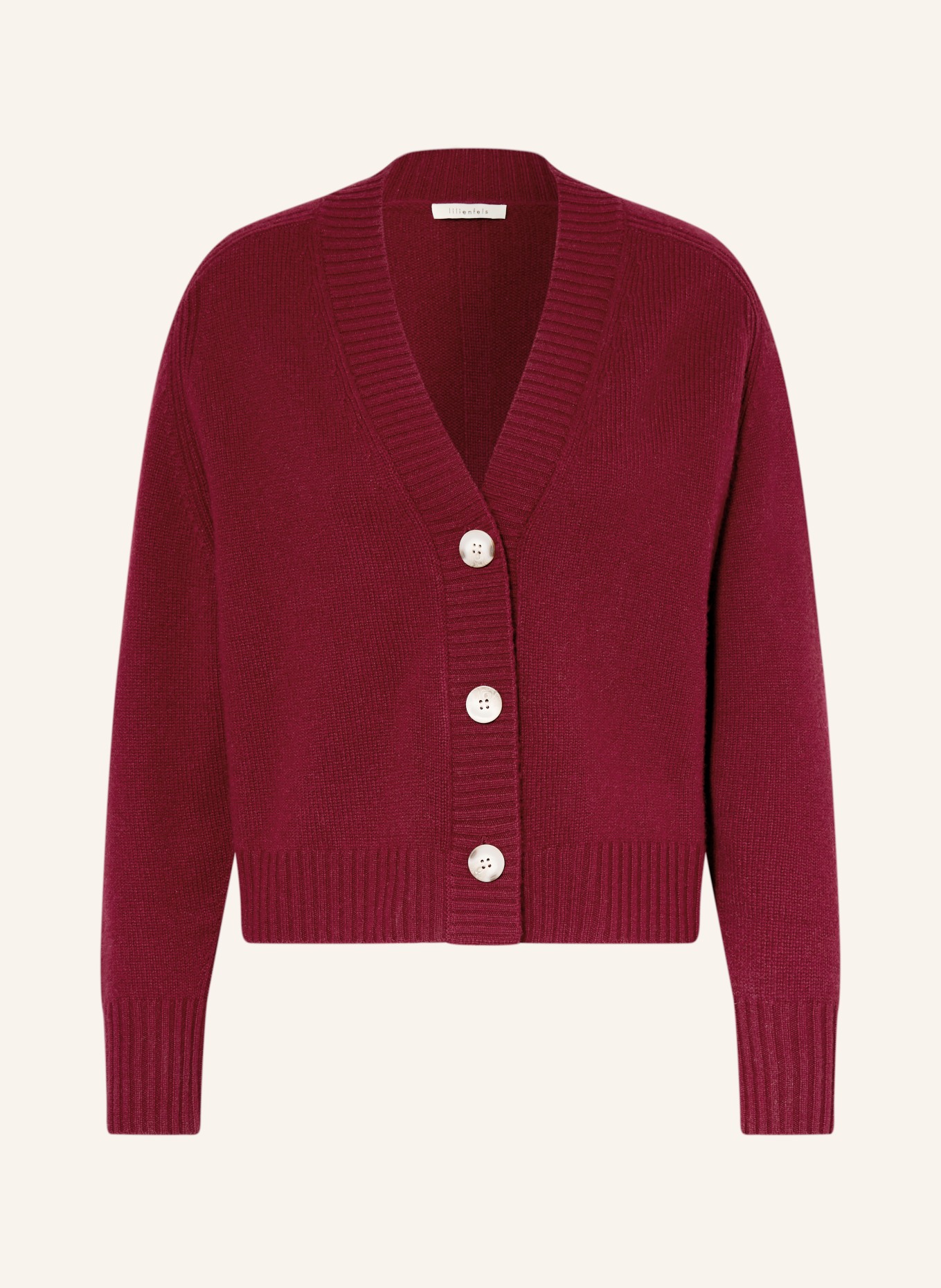 lilienfels Cardigan en cachemire: ROUGE FONCÉ