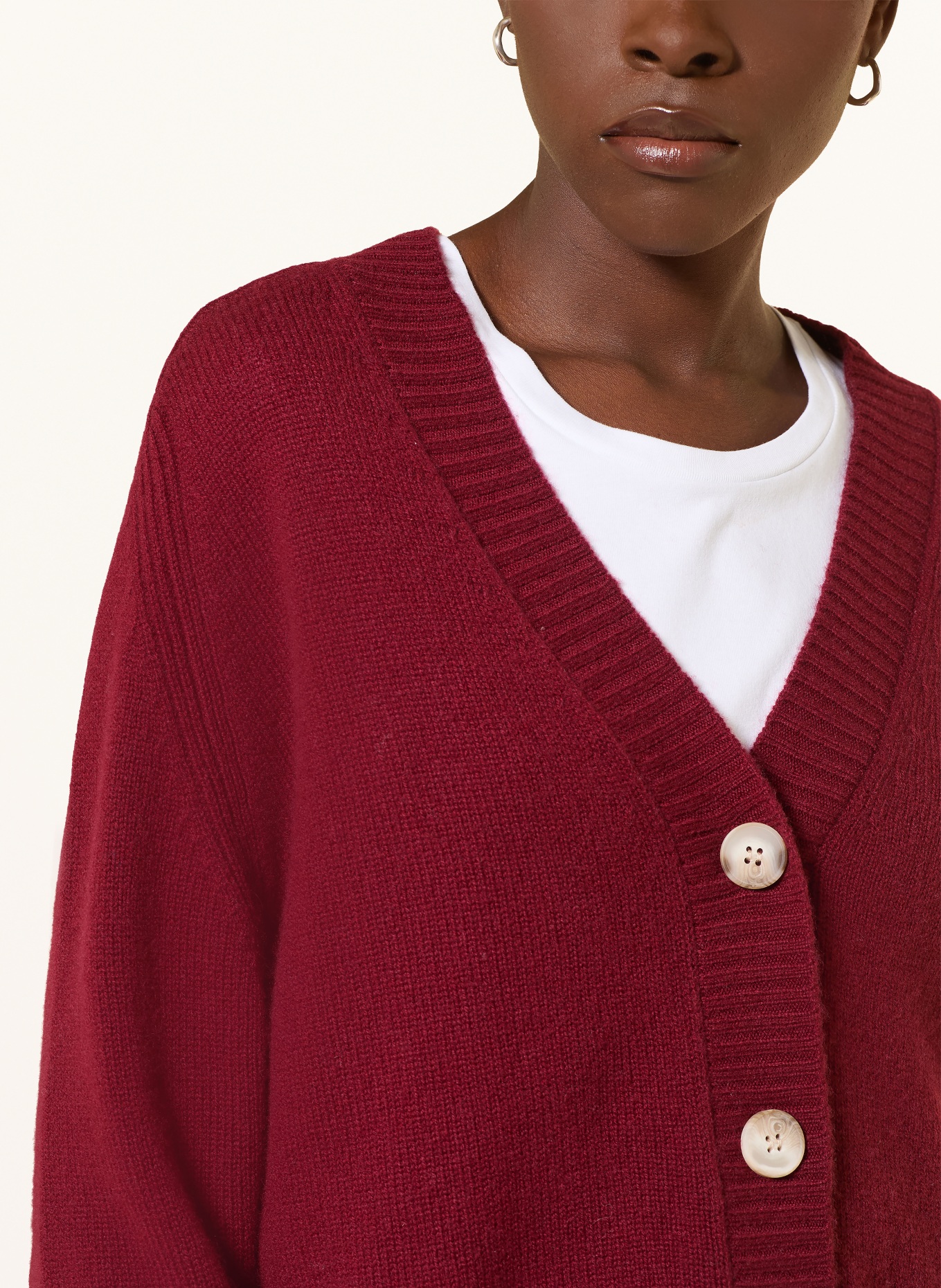 lilienfels Cardigan en cachemire: ROUGE FONCÉ
