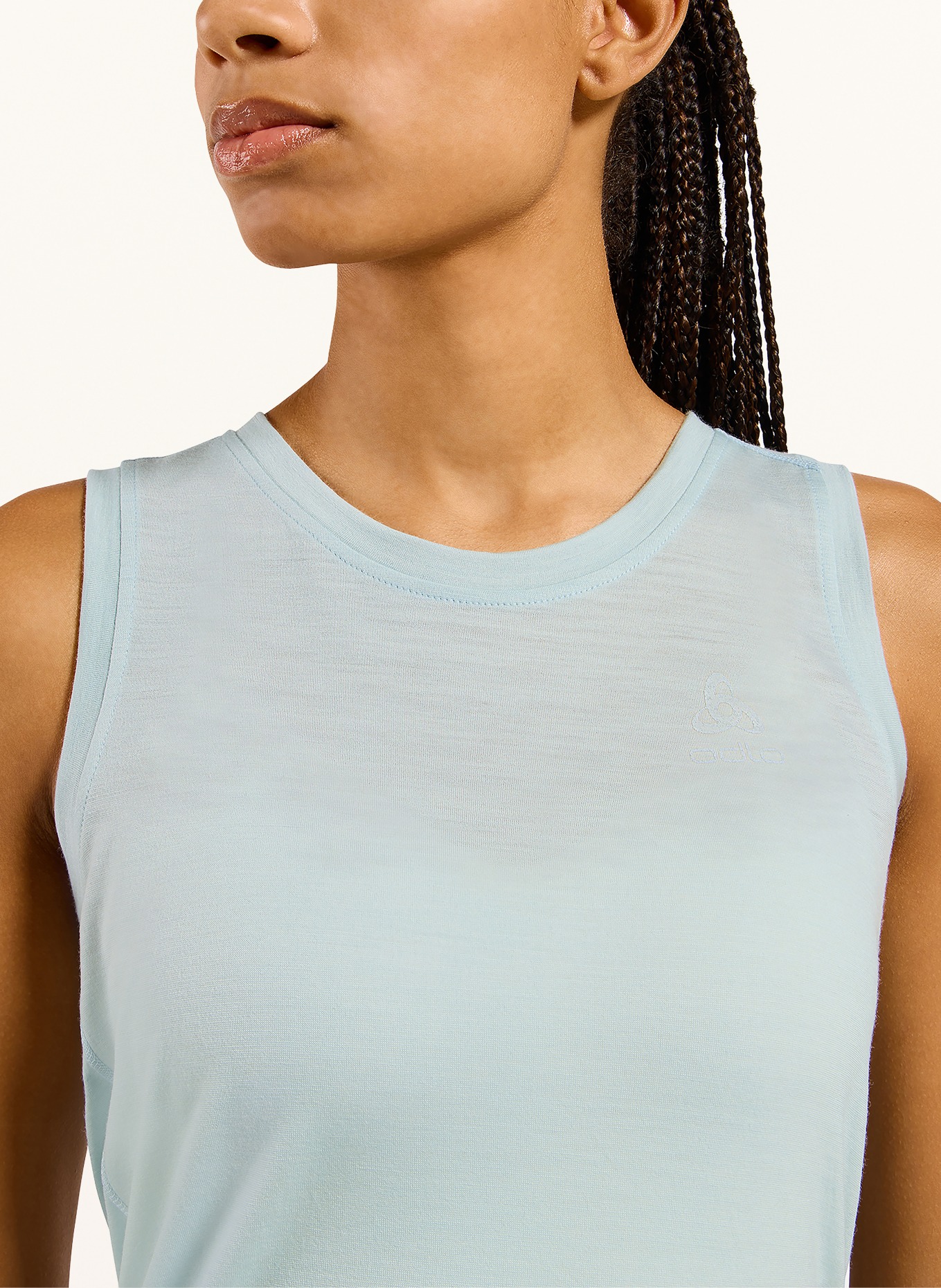 odlo Funktionswäsche-Top NATURAL MERINO 160 aus Merinowolle: TÜRKIS