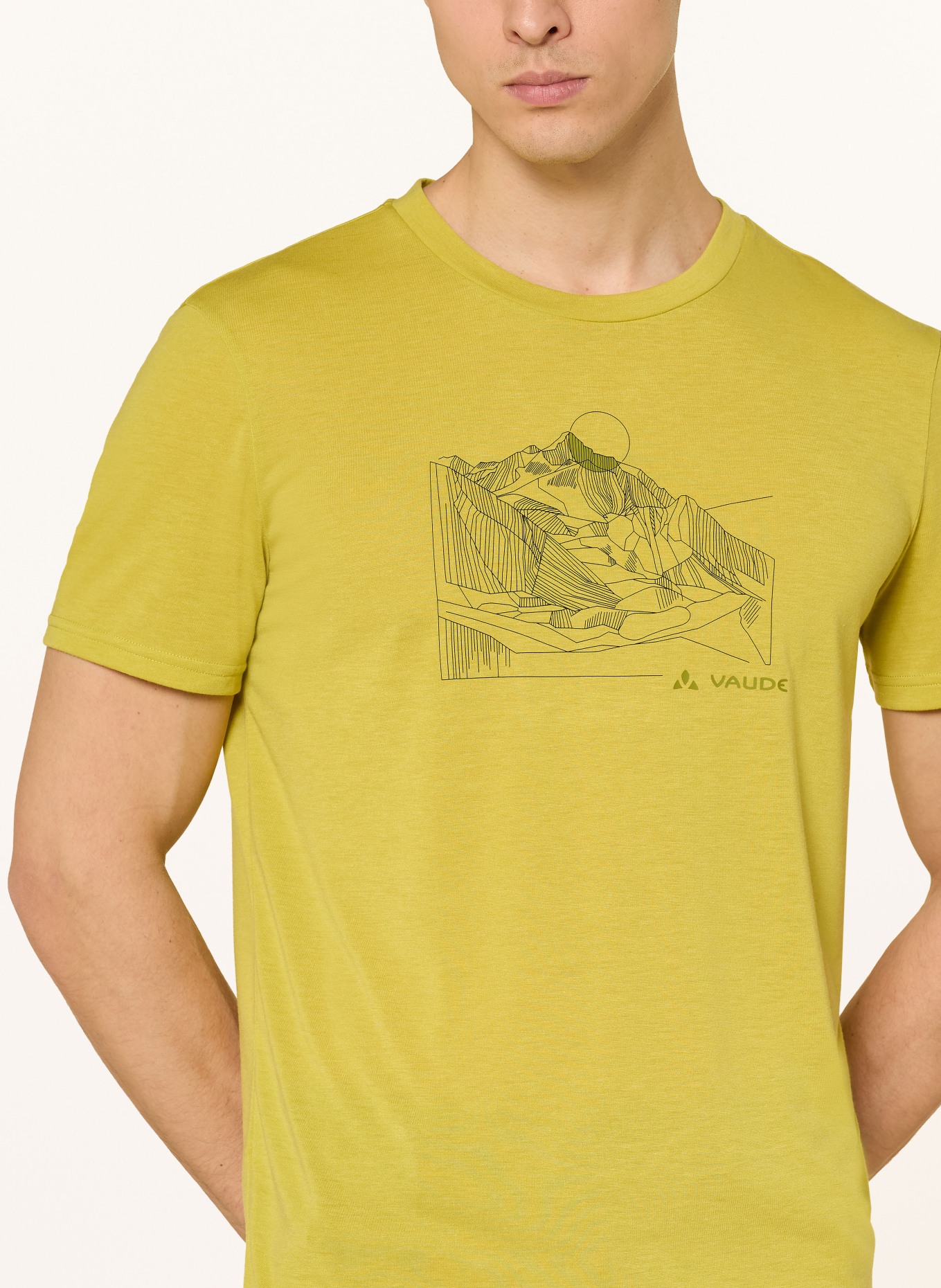 VAUDE T-shirt TEKOA III: DARK YELLOW