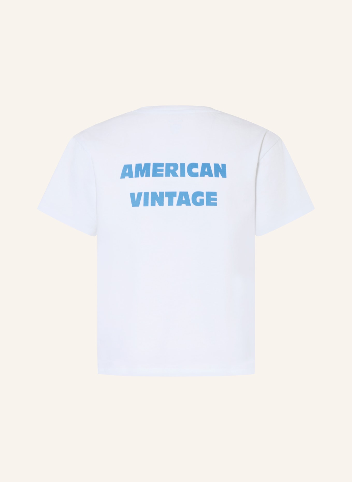American Vintage tričko: BÍLÁ / TMAVĚ FIALOVÁ / TMAVĚ MODRÁ