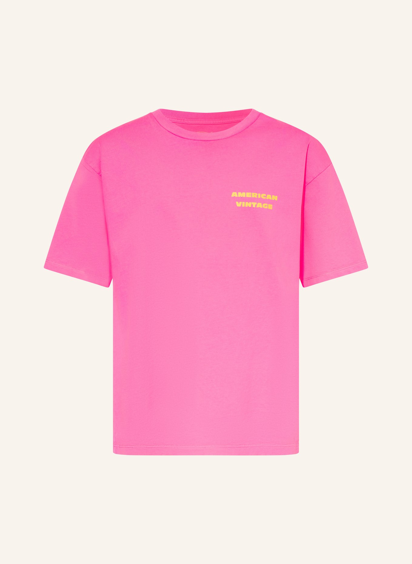 American Vintage T-shirt: NEONROZE / GEEL