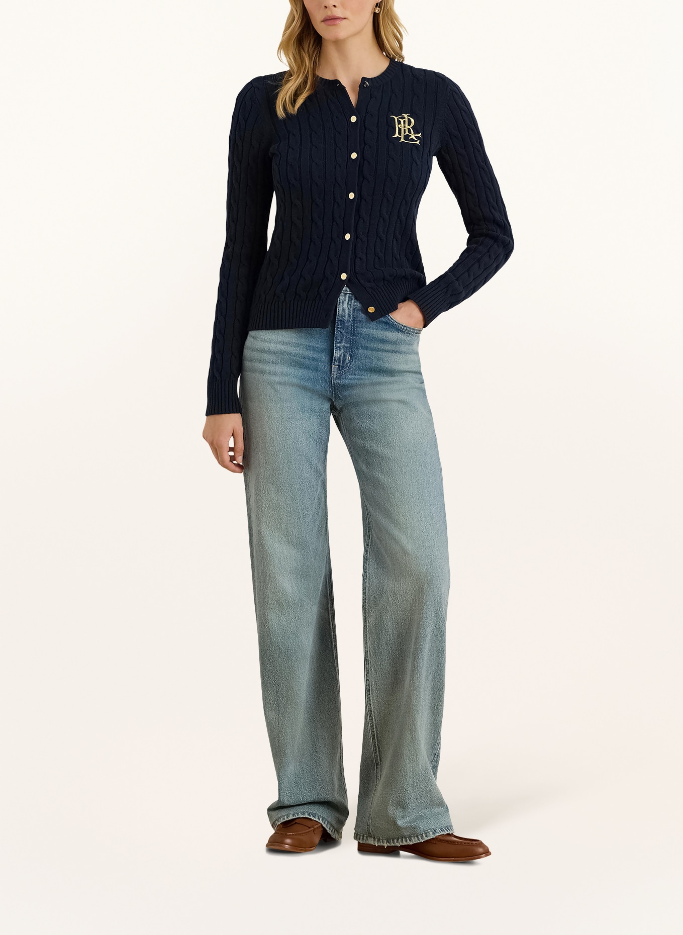 LAUREN RALPH LAUREN breiwerk: DONKERBLAUW