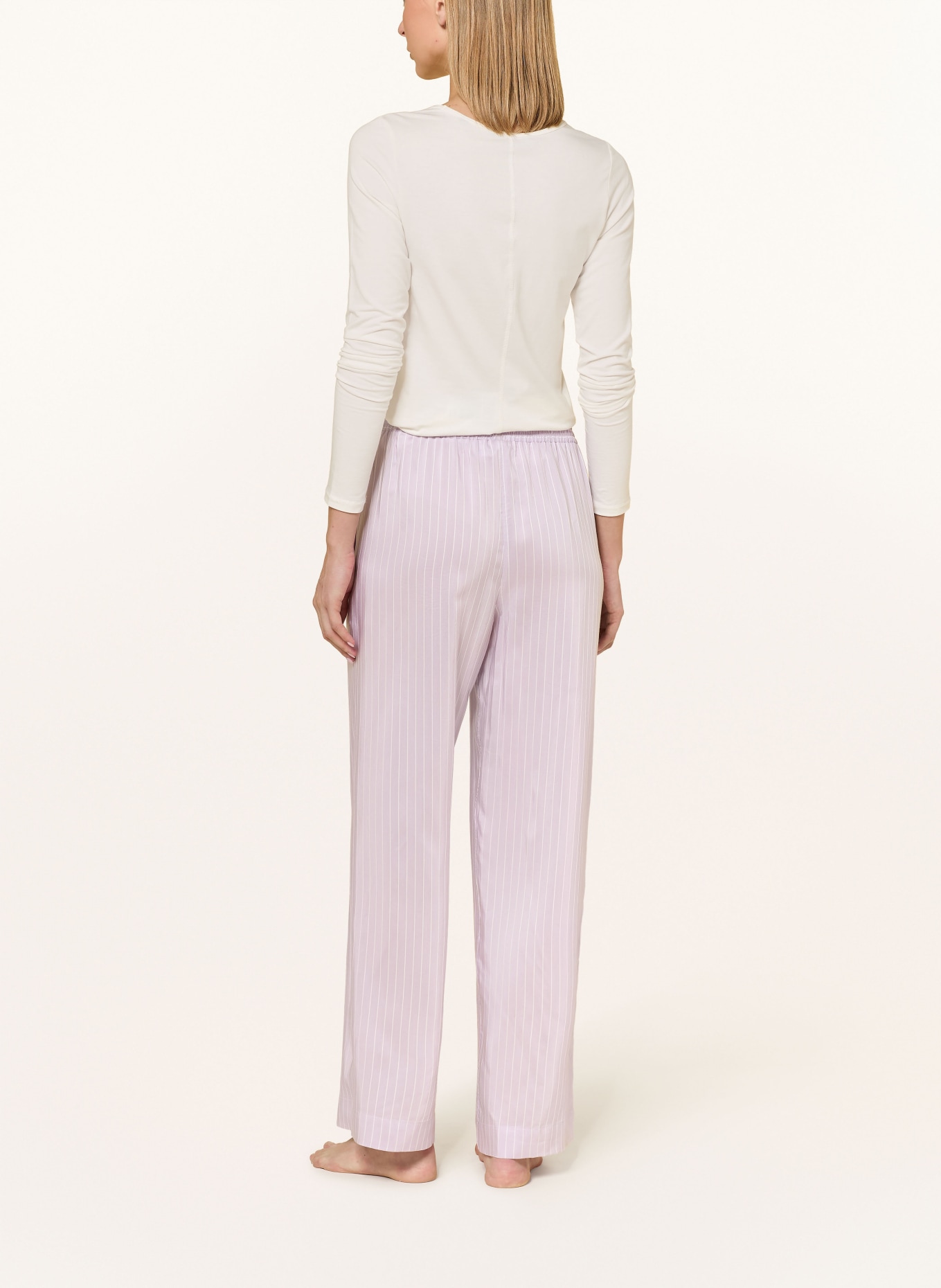 zimmerli Pyžamové kalhoty FEMININE STRIPES: SVĚTLE FIALOVÁ / REŽNÁ