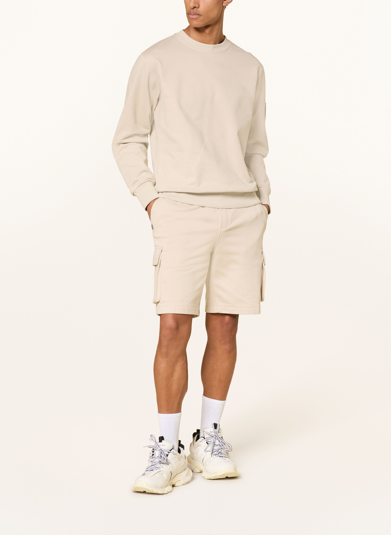 MOOSE KNUCKLES Cargo sweat shorts HARTSFIELD: BEIGE