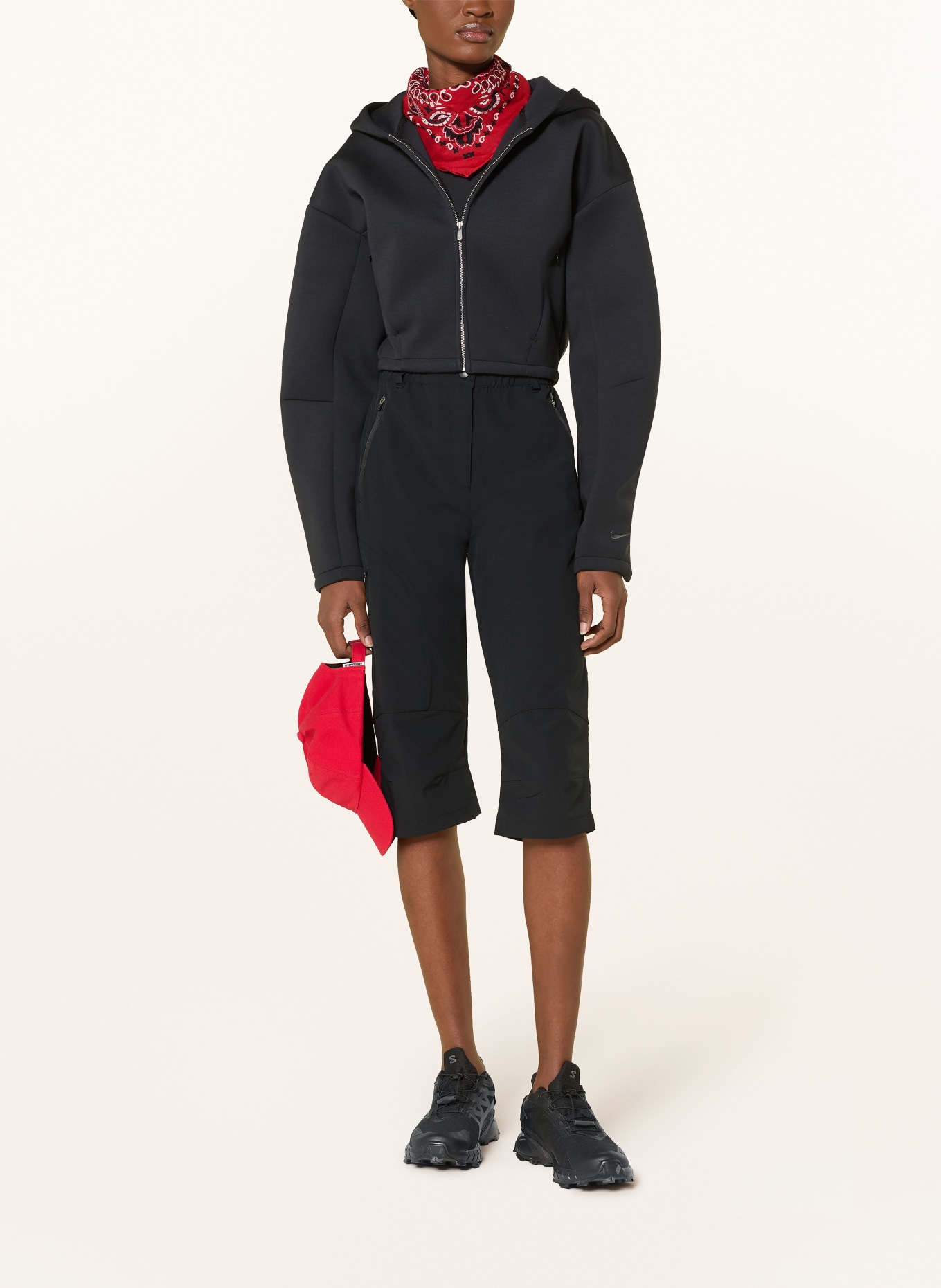 me°ru' 3/4 trekking trousers VALDIVIA: BLACK