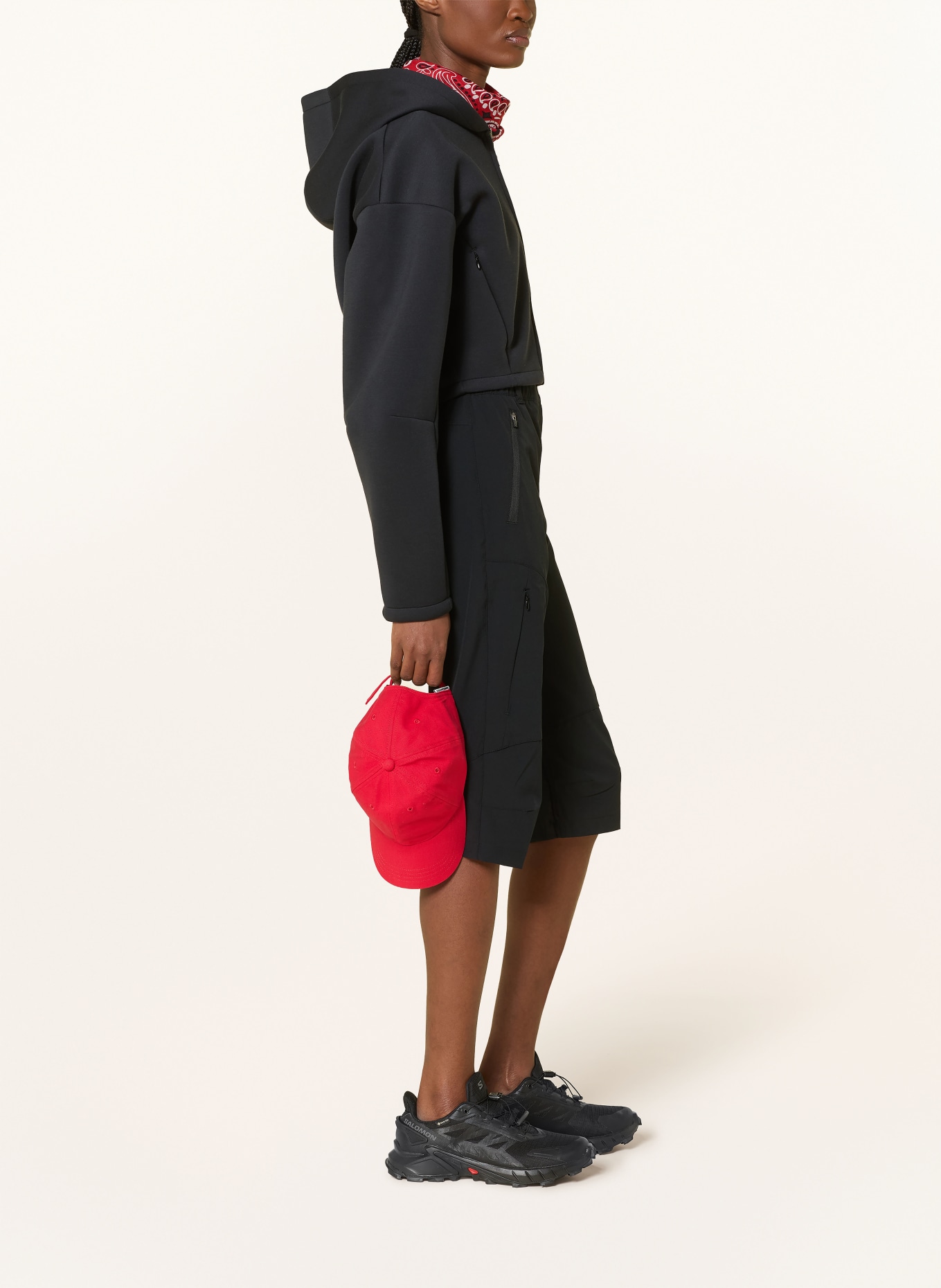 me°ru' 3/4 trekking trousers VALDIVIA: BLACK