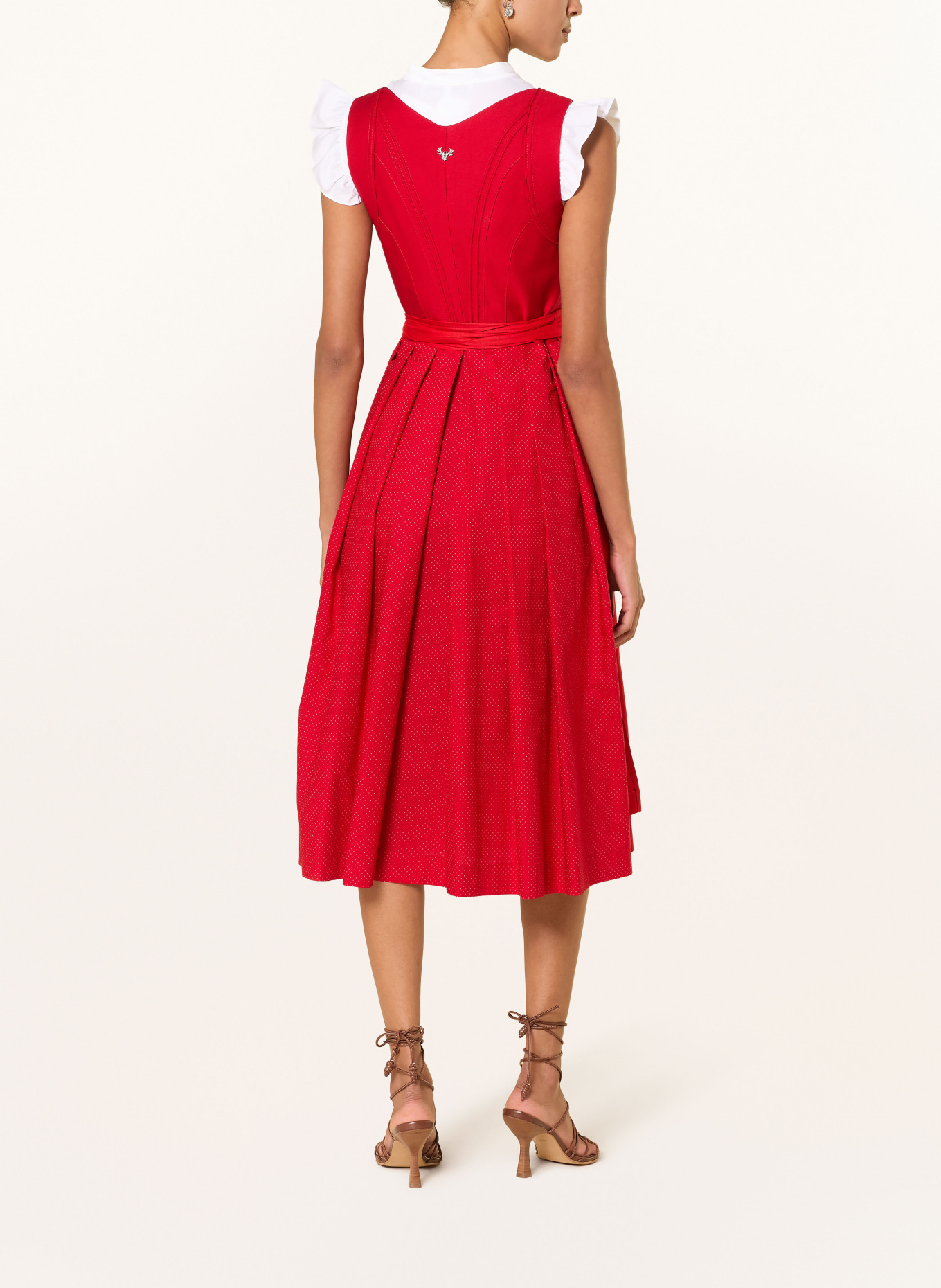 CocoVero Dirndl NELLIE avec lin: ROUGE