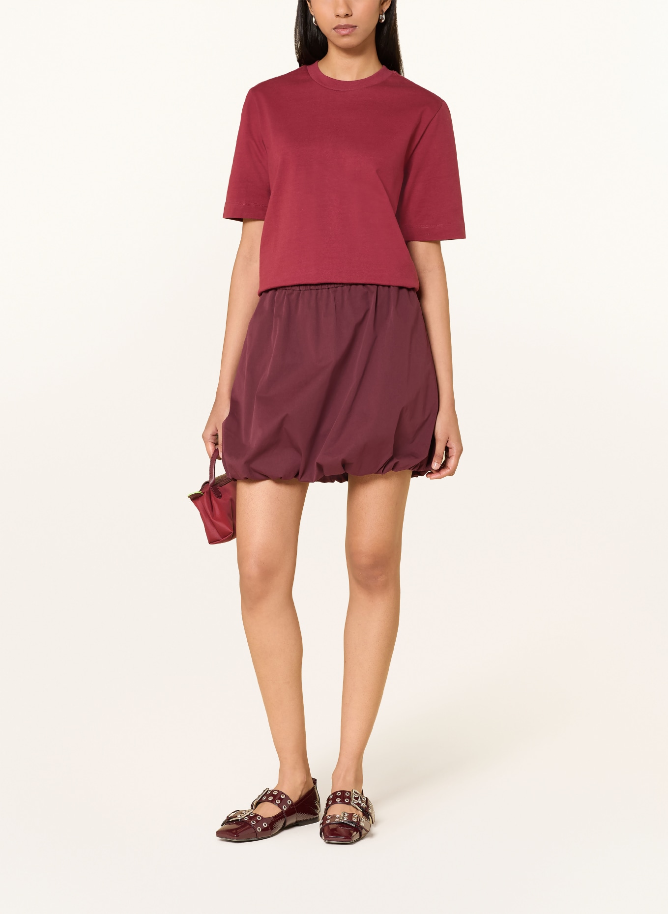 ONLY Tričko: TMAVĚ ČERVENÁ