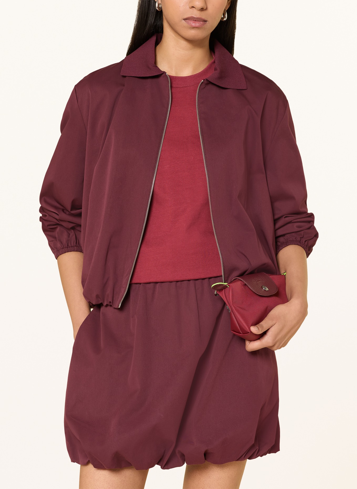 ONLY Tričko: TMAVĚ ČERVENÁ