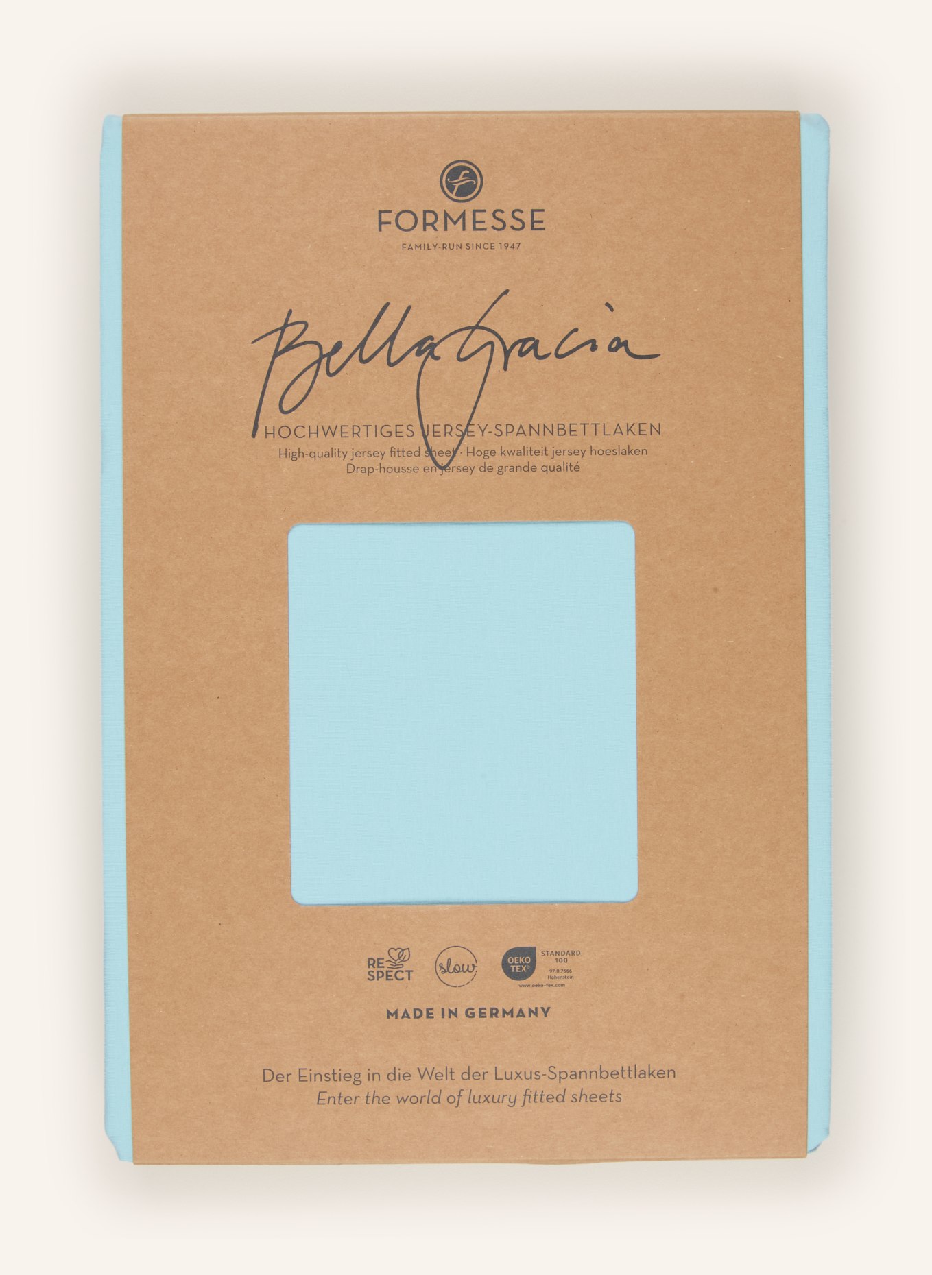 FORMESSE Prześcieradło z gumką BELLA GRACIA: TURKUSOWY