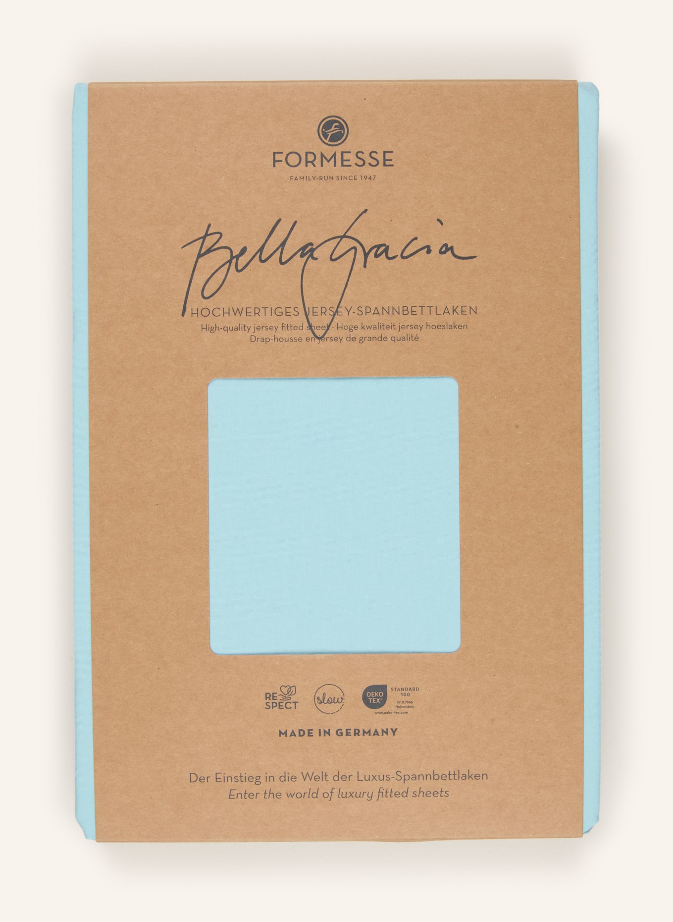 FORMESSE Prześcieradło z gumką BELLA GRACIA: TURKUSOWY