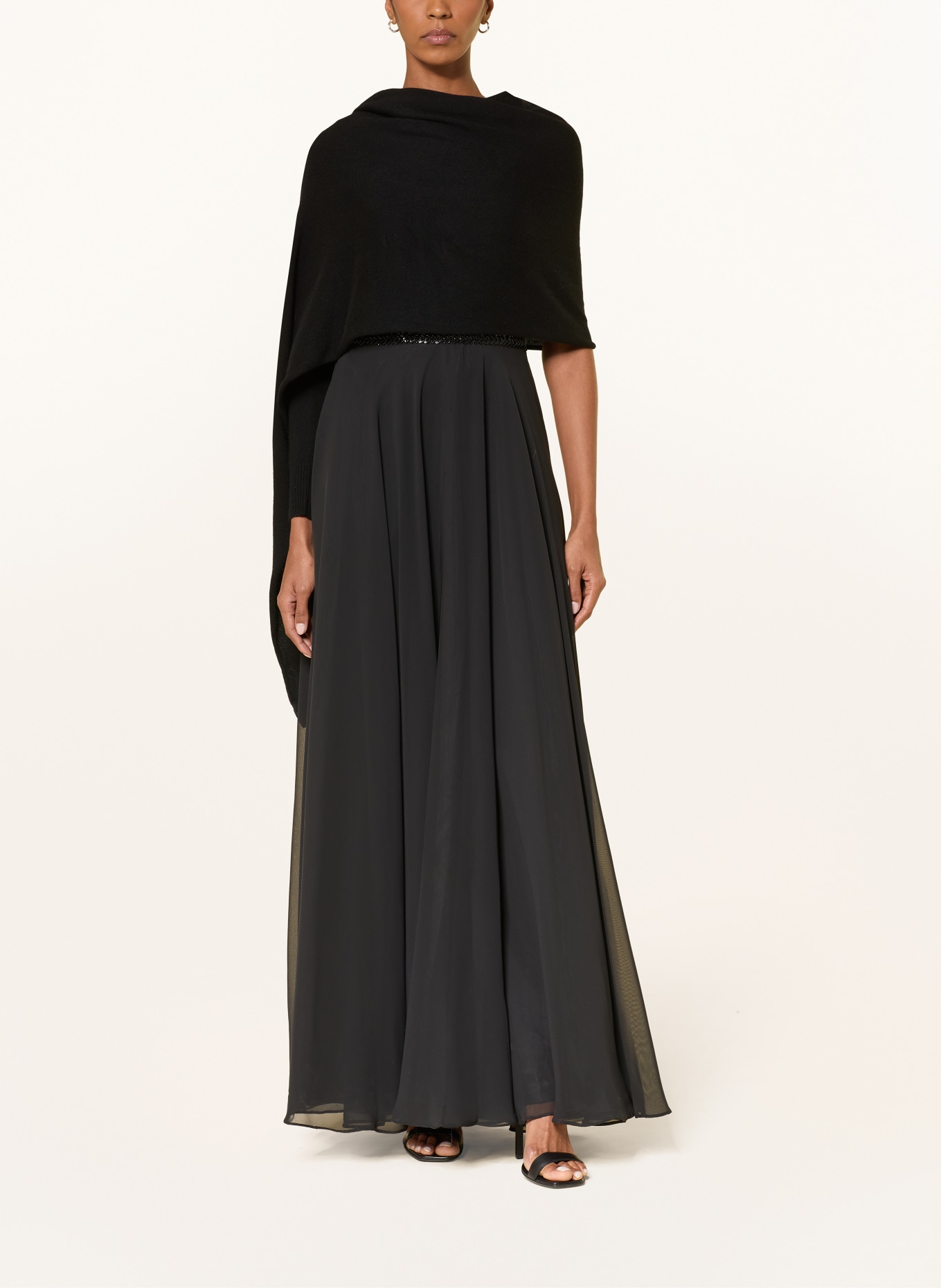 TALBOT RUNHOF Szal z kaszmiru: CZARNY