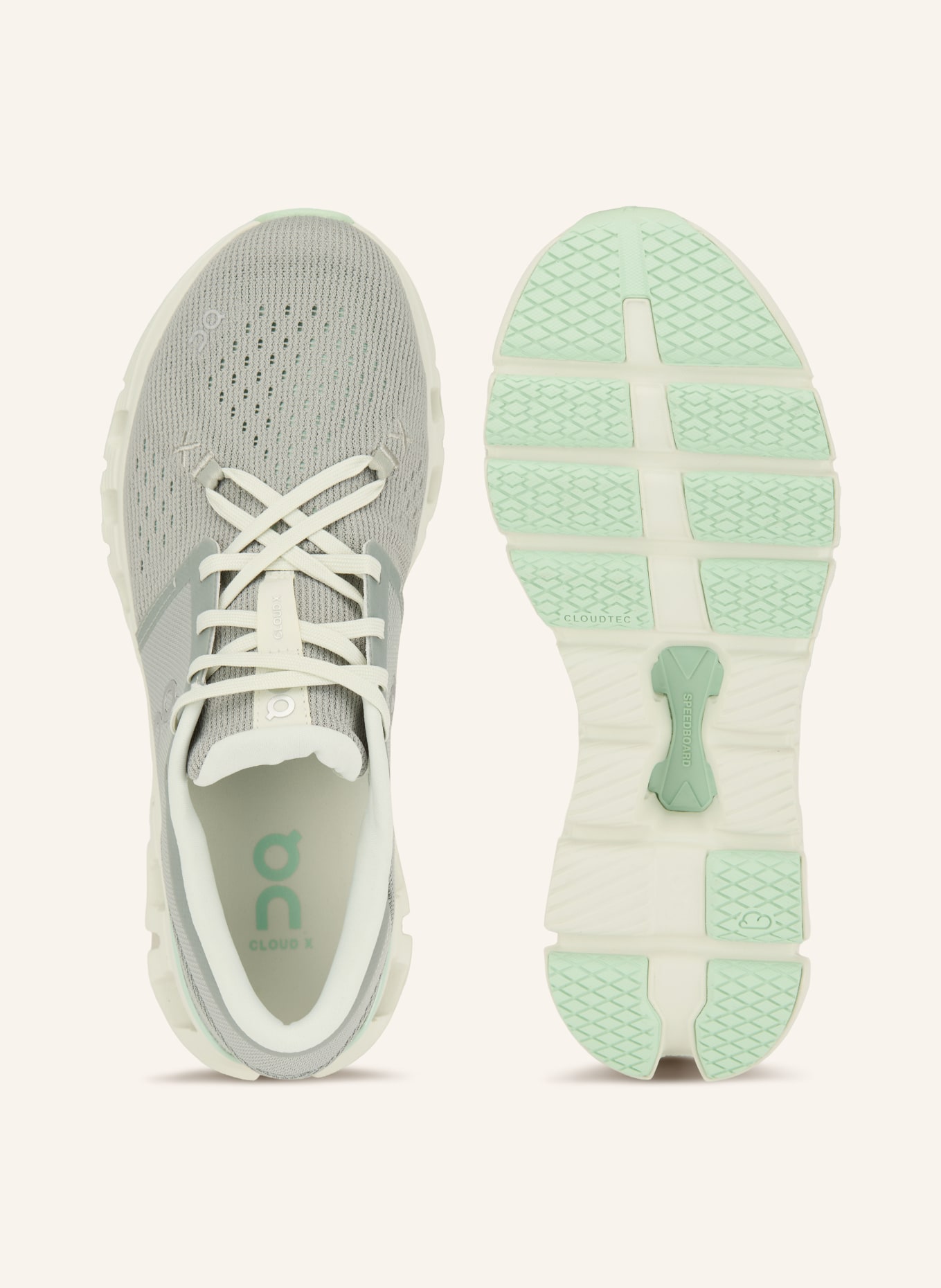 On Buty treningowe CLOUD X4: SZARONIEBIESKI / JASNOZIELONY