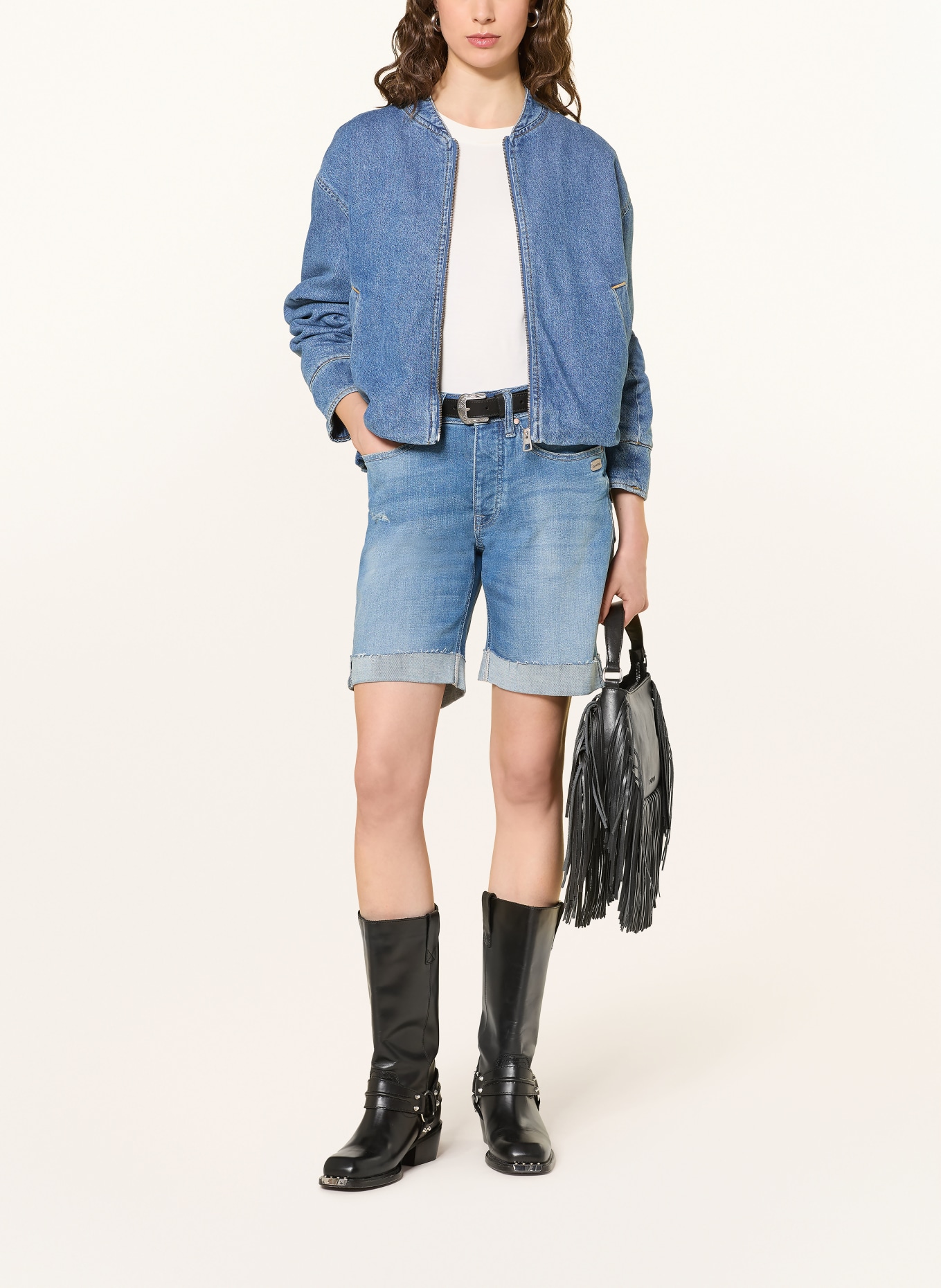 GANG Jeansshorts 94NICA SHORTS: 7779 mid denim used