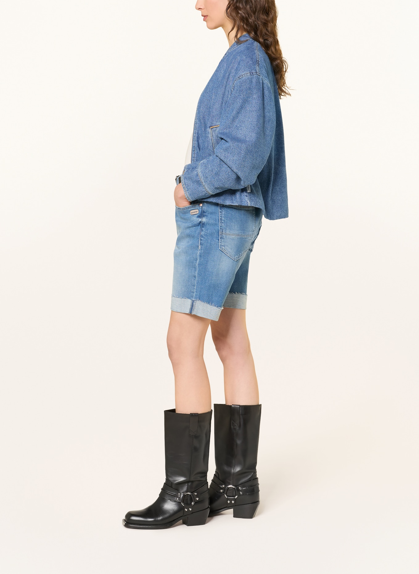 GANG Jeansshorts 94NICA SHORTS: 7779 mid denim used