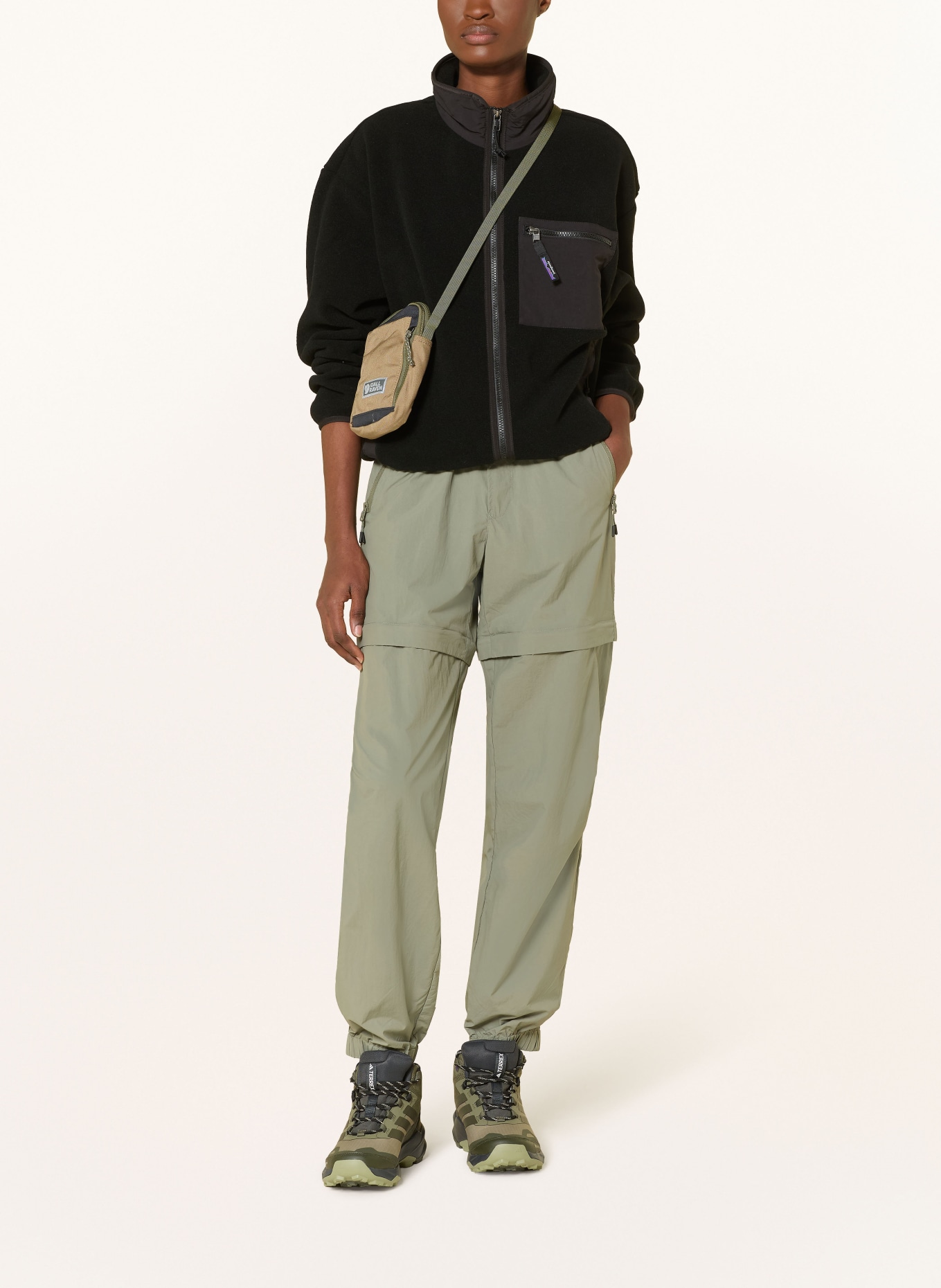 patagonia fleecejack: ZWART