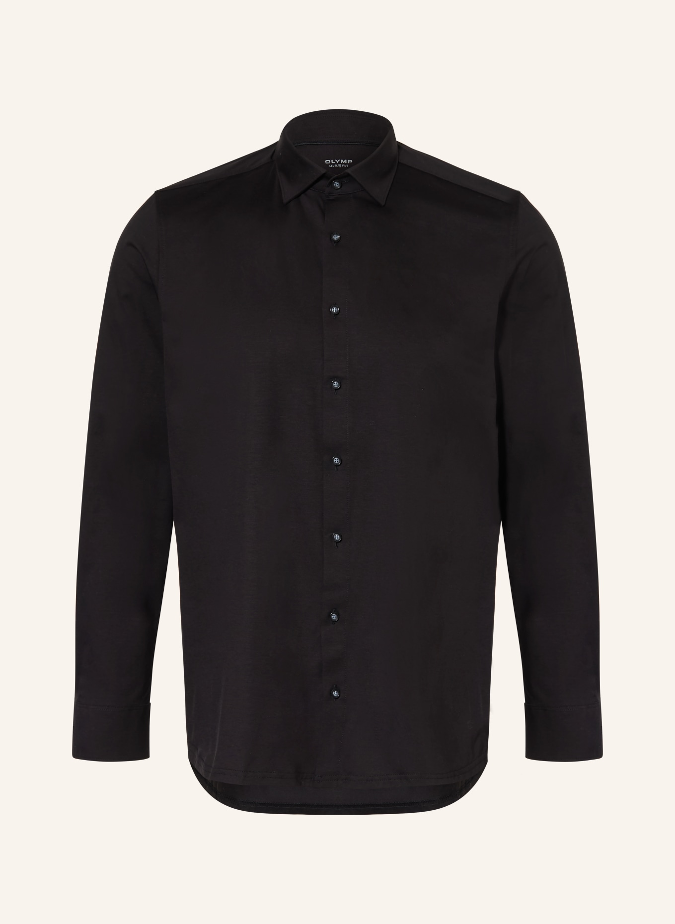 OLYMP Jerseyhemd Level Five 24/Seven body fit: SCHWARZ