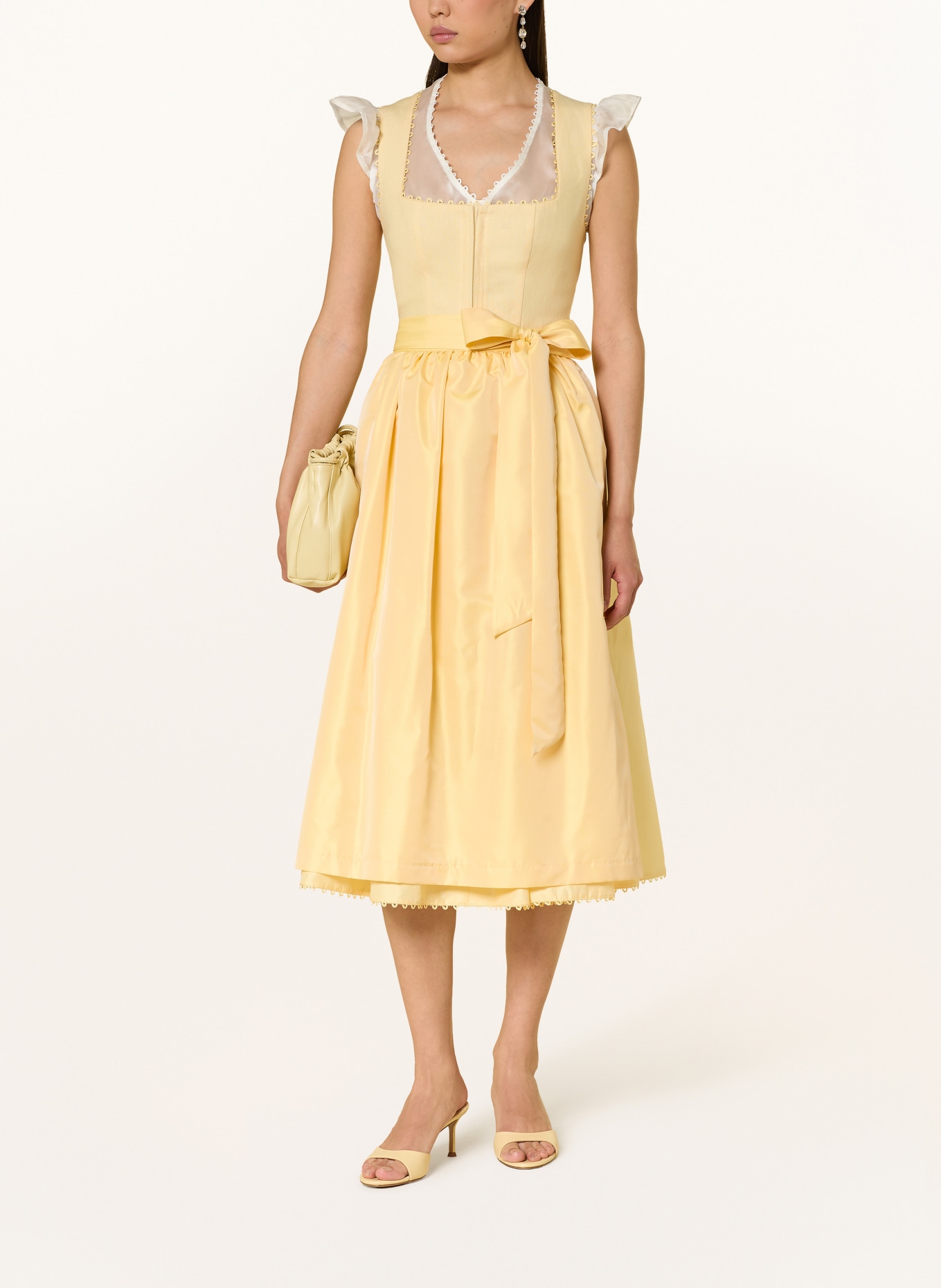KINGA MATHE Dirndl MÜNCHEN mit Leinen: HELLGELB