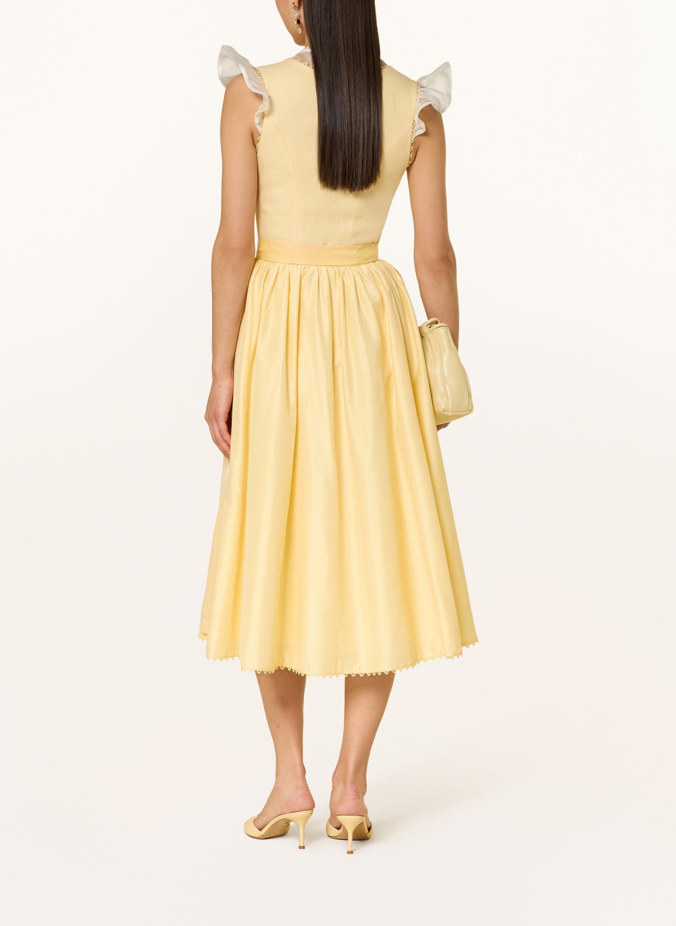 KINGA MATHE Dirndl MÜNCHEN mit Leinen: HELLGELB