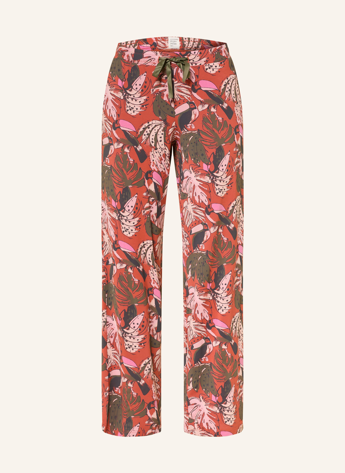 SCHIESSER Schlafhose MIX+RELAX: DUNKELORANGE / PINK / KHAKI