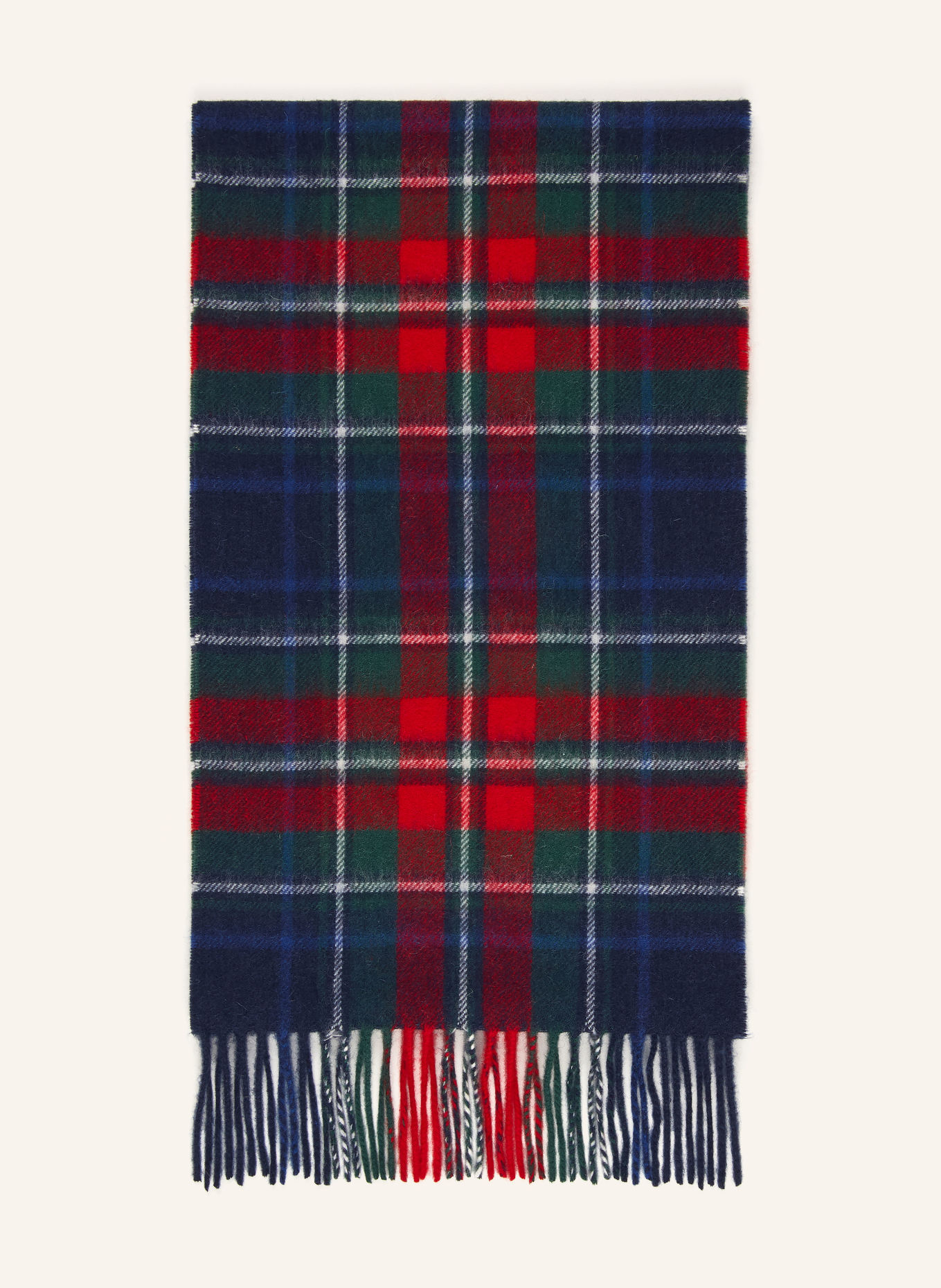Barbour Scarf: GREEN / RED / DARK BLUE