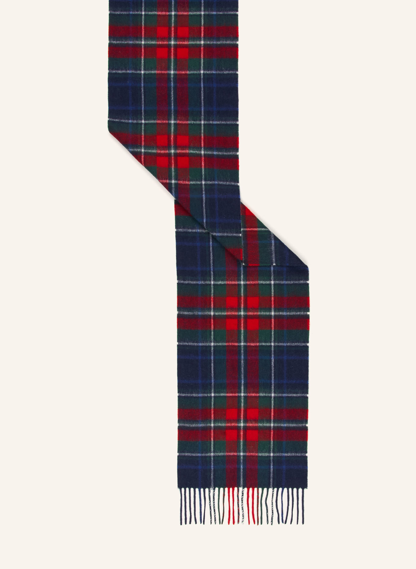 Barbour Scarf: GREEN / RED / DARK BLUE
