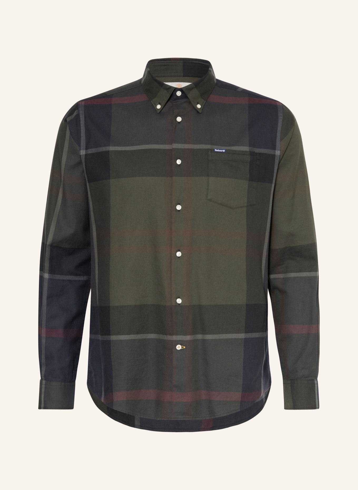 Barbour Shirt DUNOON tailored fit: DARK GREEN / DARK GRAY / DARK BLUE