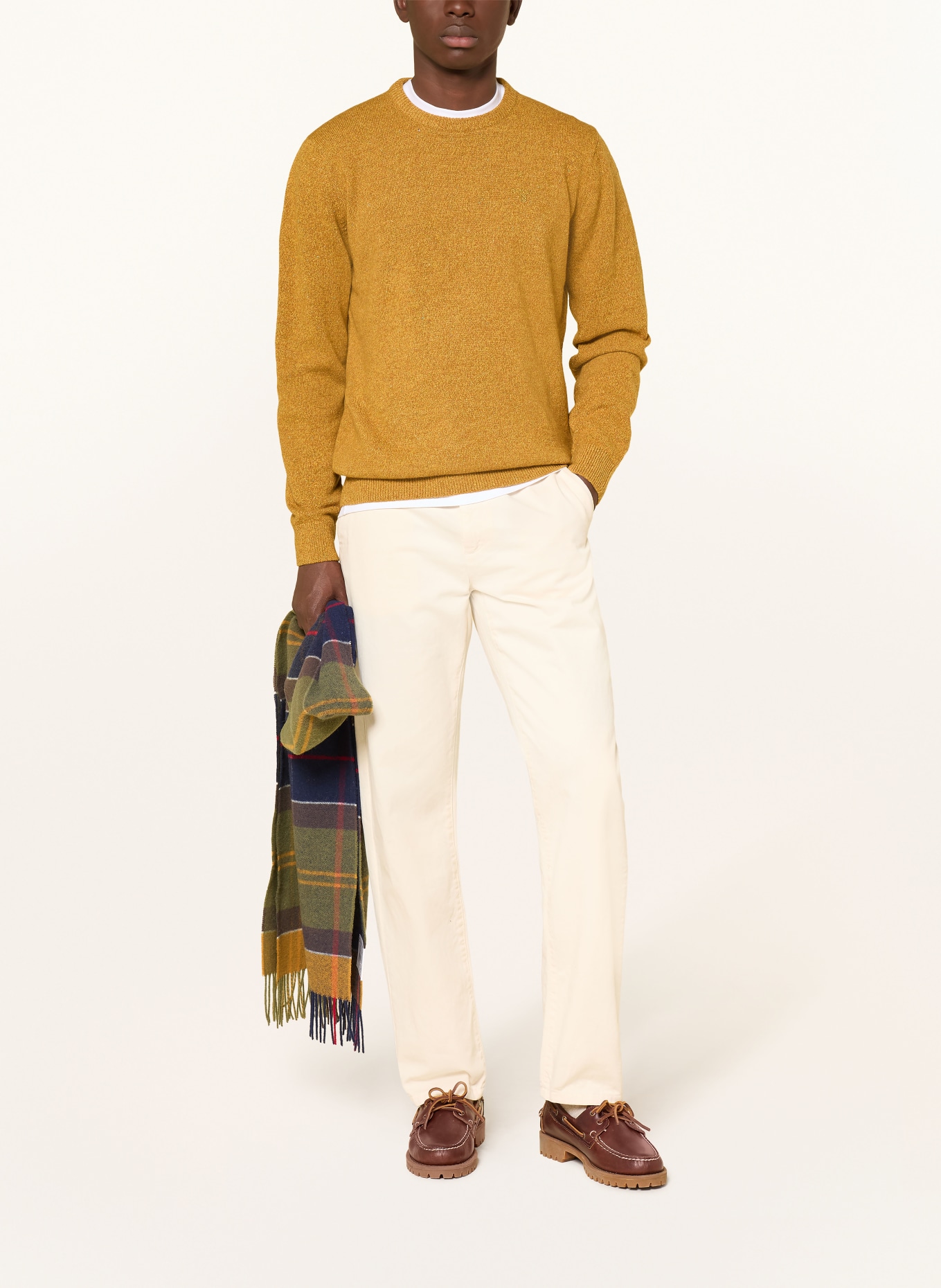 Barbour Sweater: DARK ORANGE / DARK YELLOW