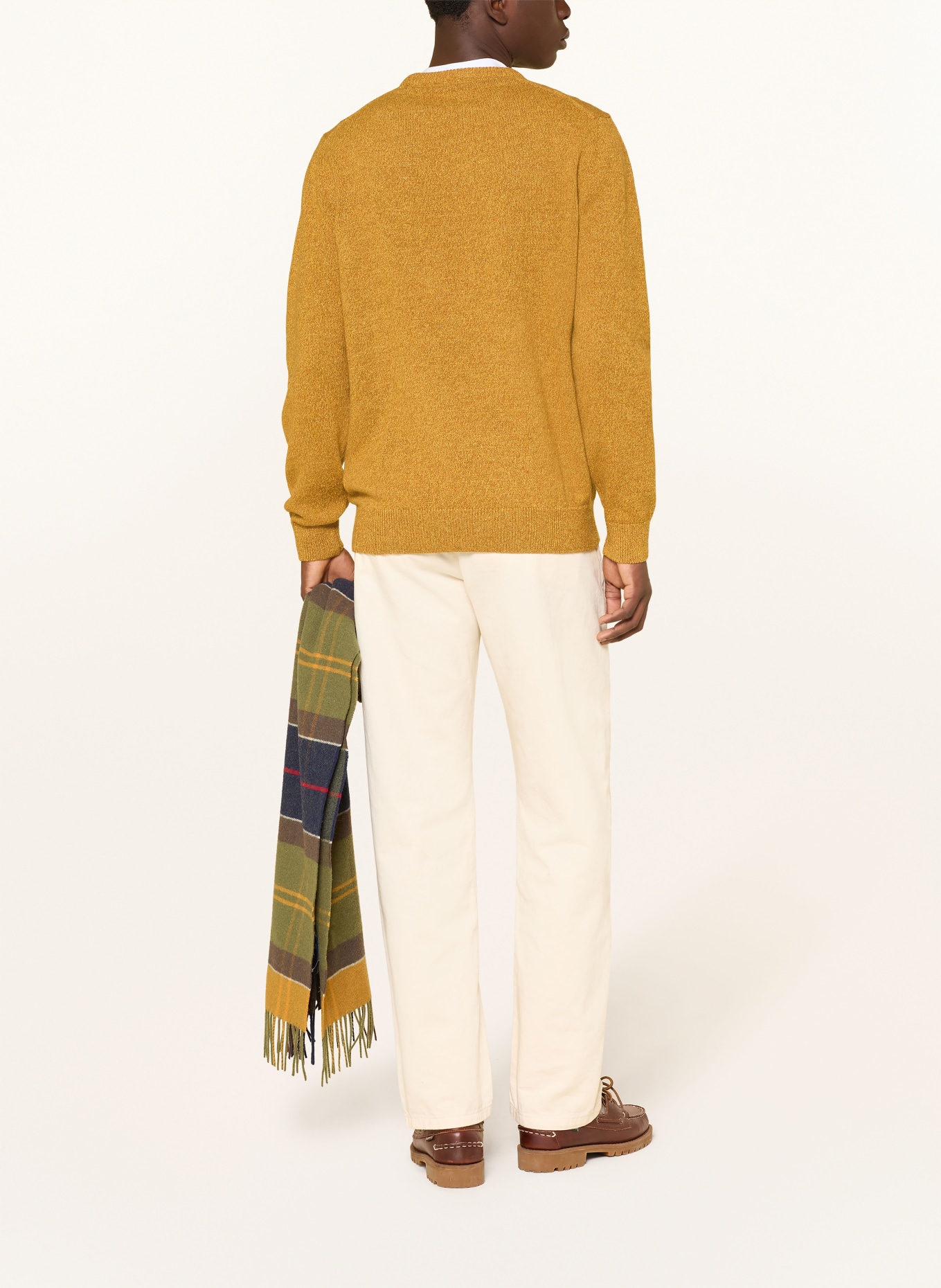 Barbour Sweater: DARK ORANGE / DARK YELLOW