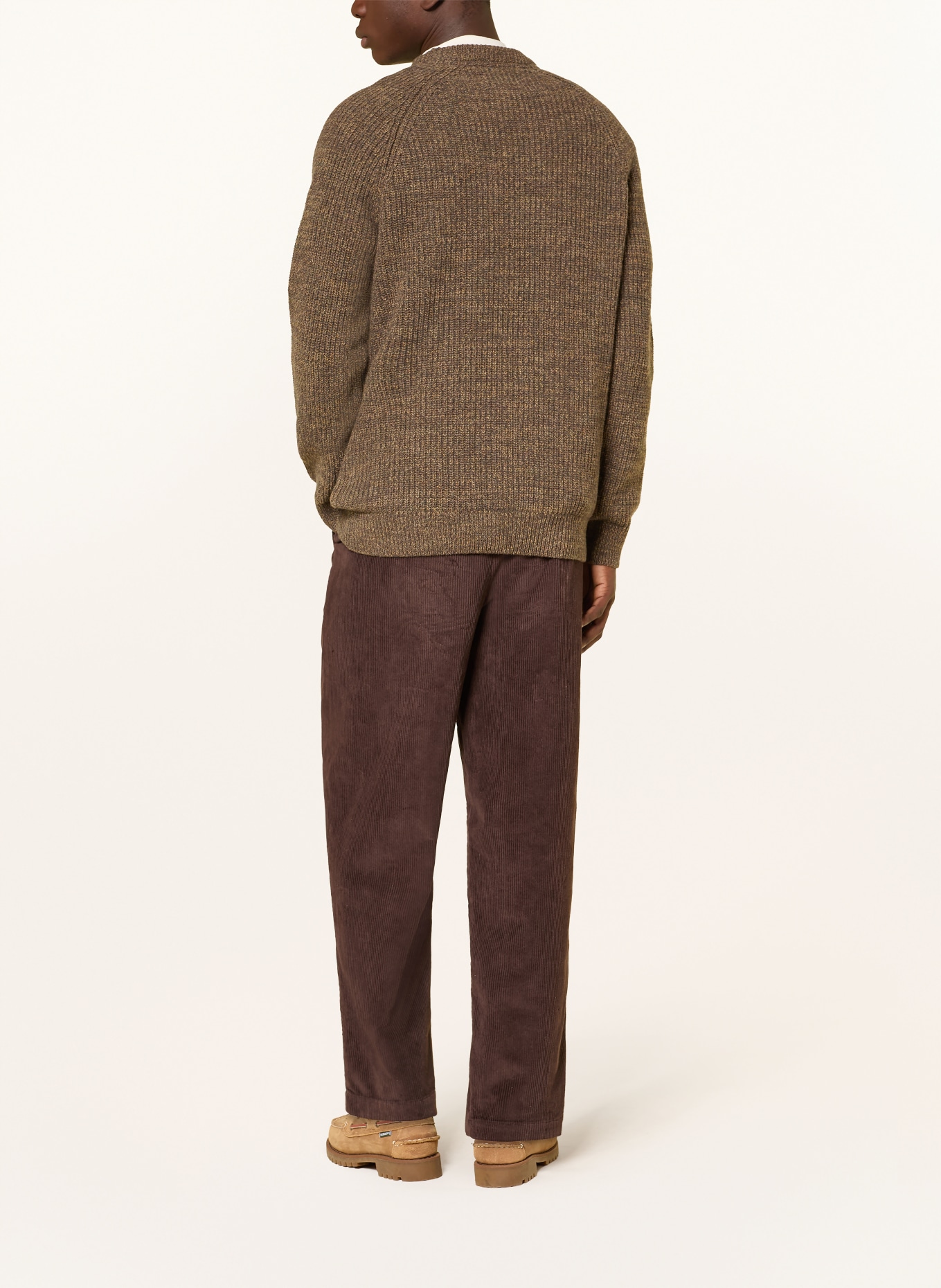 Barbour Sweater HORSEFORD: DARK BROWN / LIGHT BROWN
