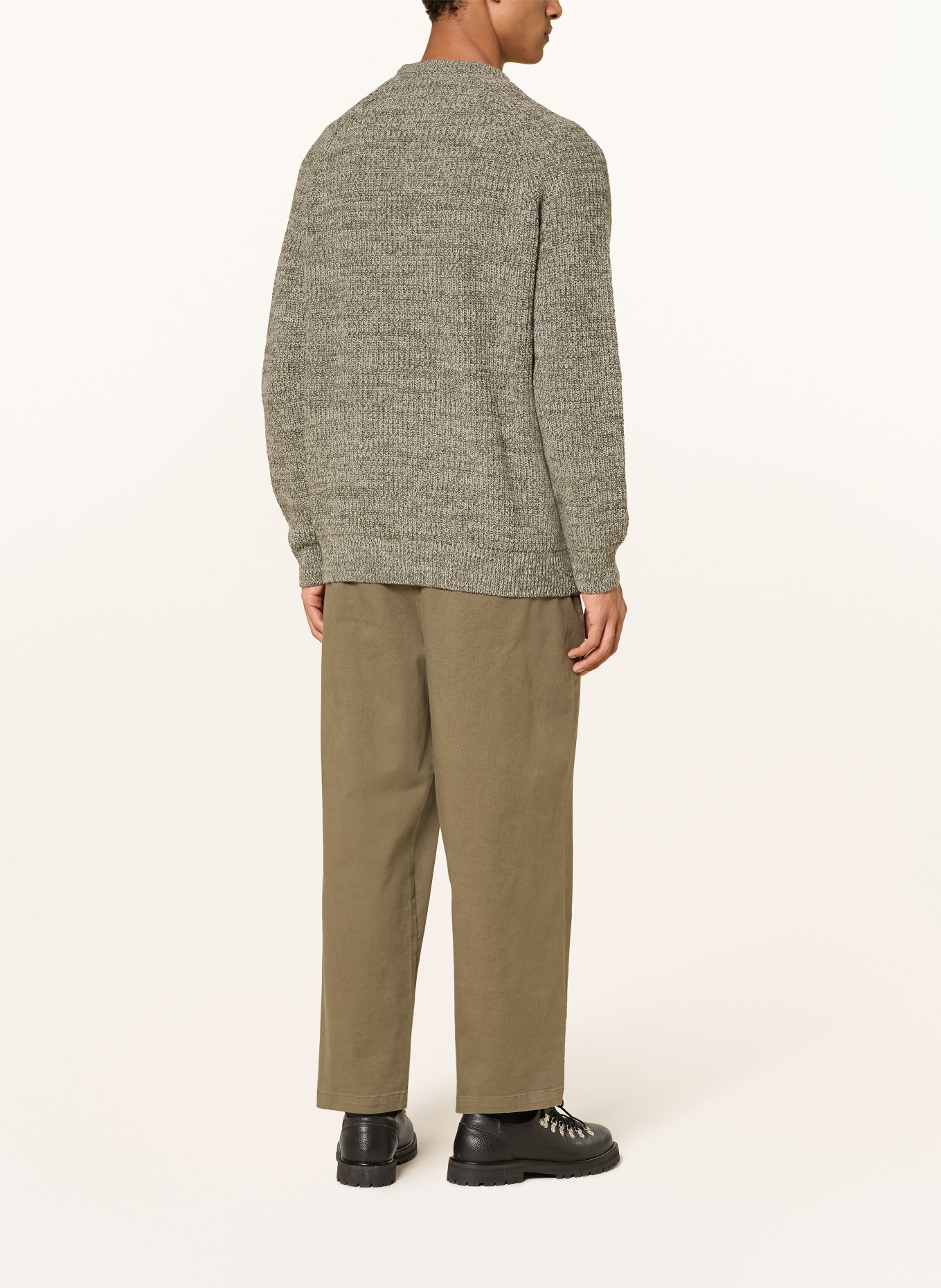 Barbour Sweater HORSEFORD: DARK GREEN / WHITE