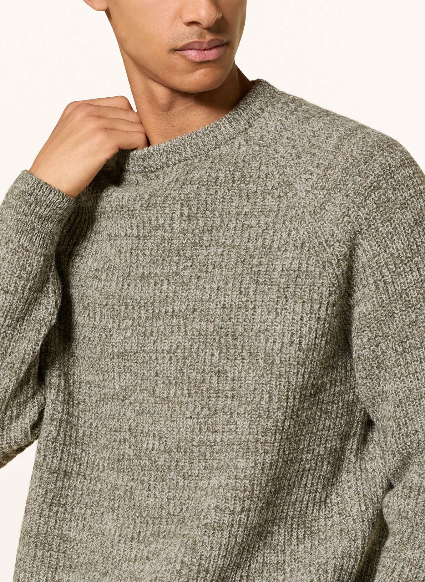Barbour Sweater HORSEFORD: DARK GREEN / WHITE
