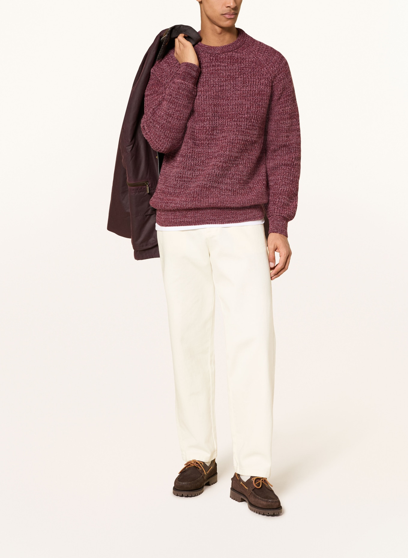 Barbour Pullover HORSEFORD: DUNKELROT